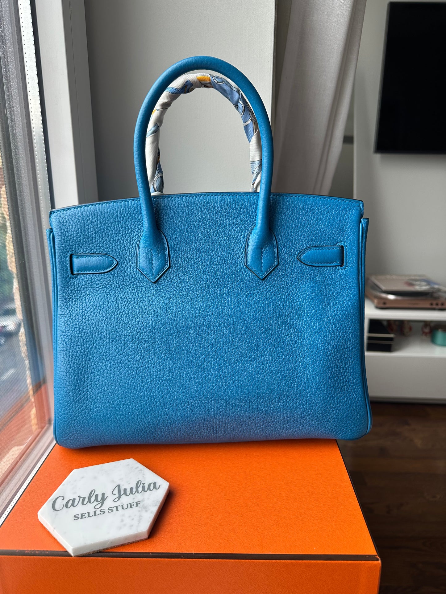 Hermes Birkin 30 Blue Zanzíbar GHW - Carly Julia Sells Stuff, LLC