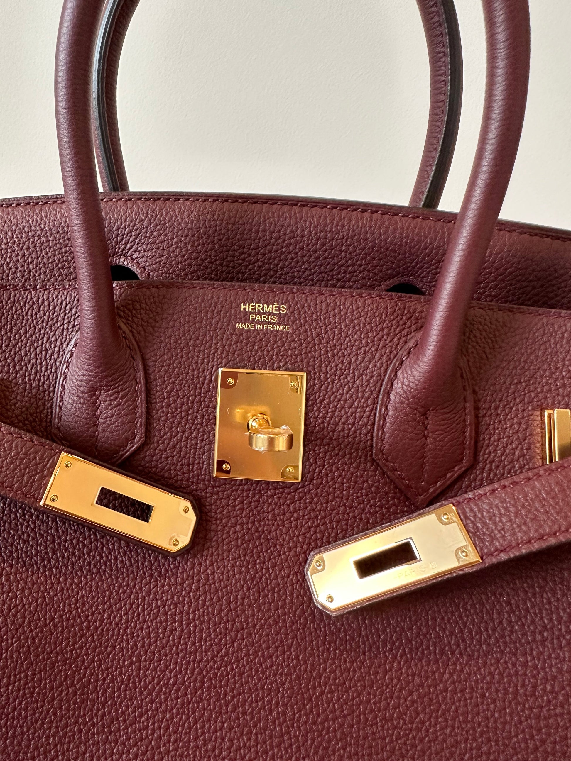 Hermes Birkin 30 Bordeaux Togo GHW - Carly Julia Sells Stuff, LLC