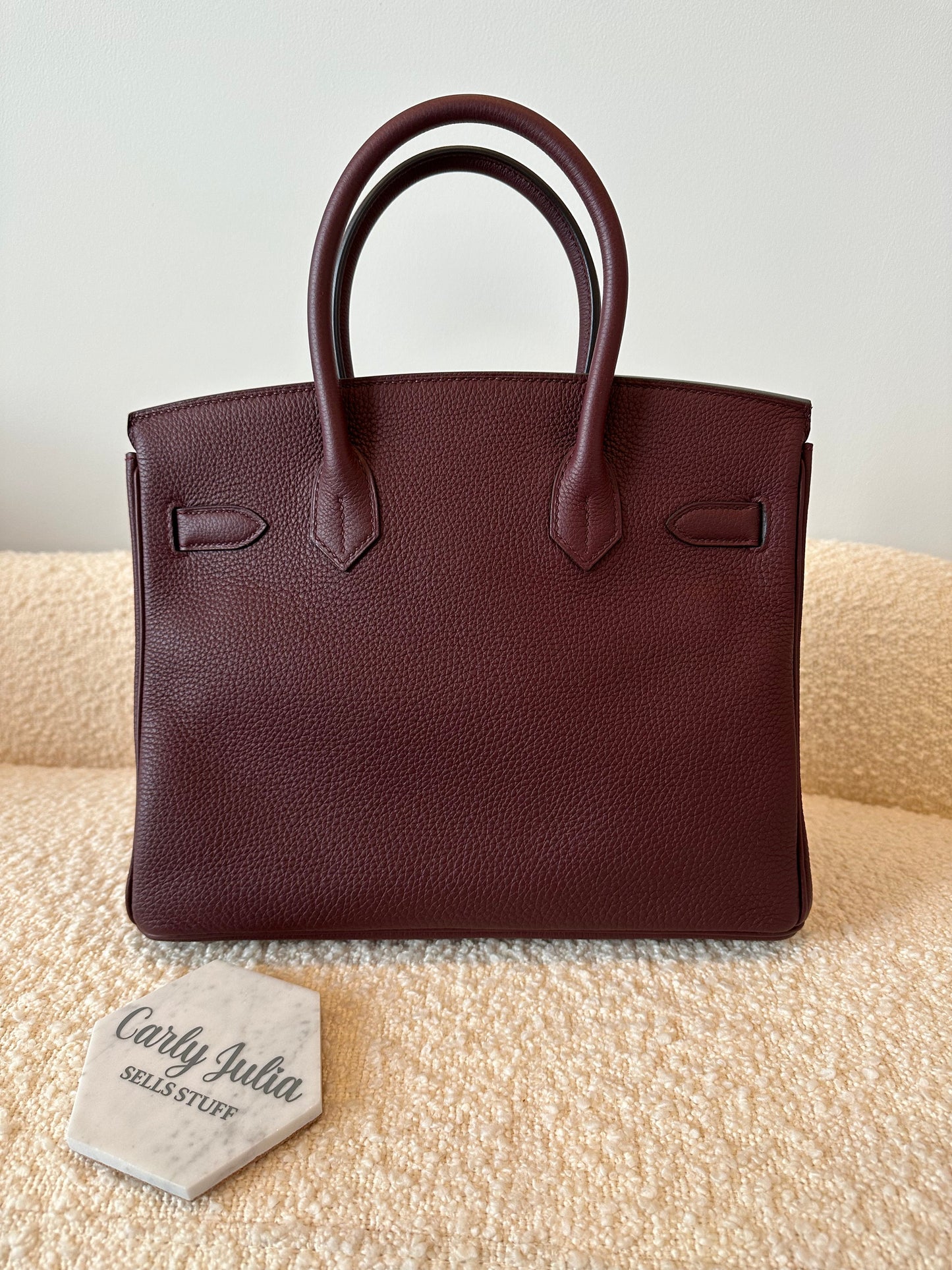 Hermes Birkin 30 Bordeaux Togo GHW - Carly Julia Sells Stuff, LLC