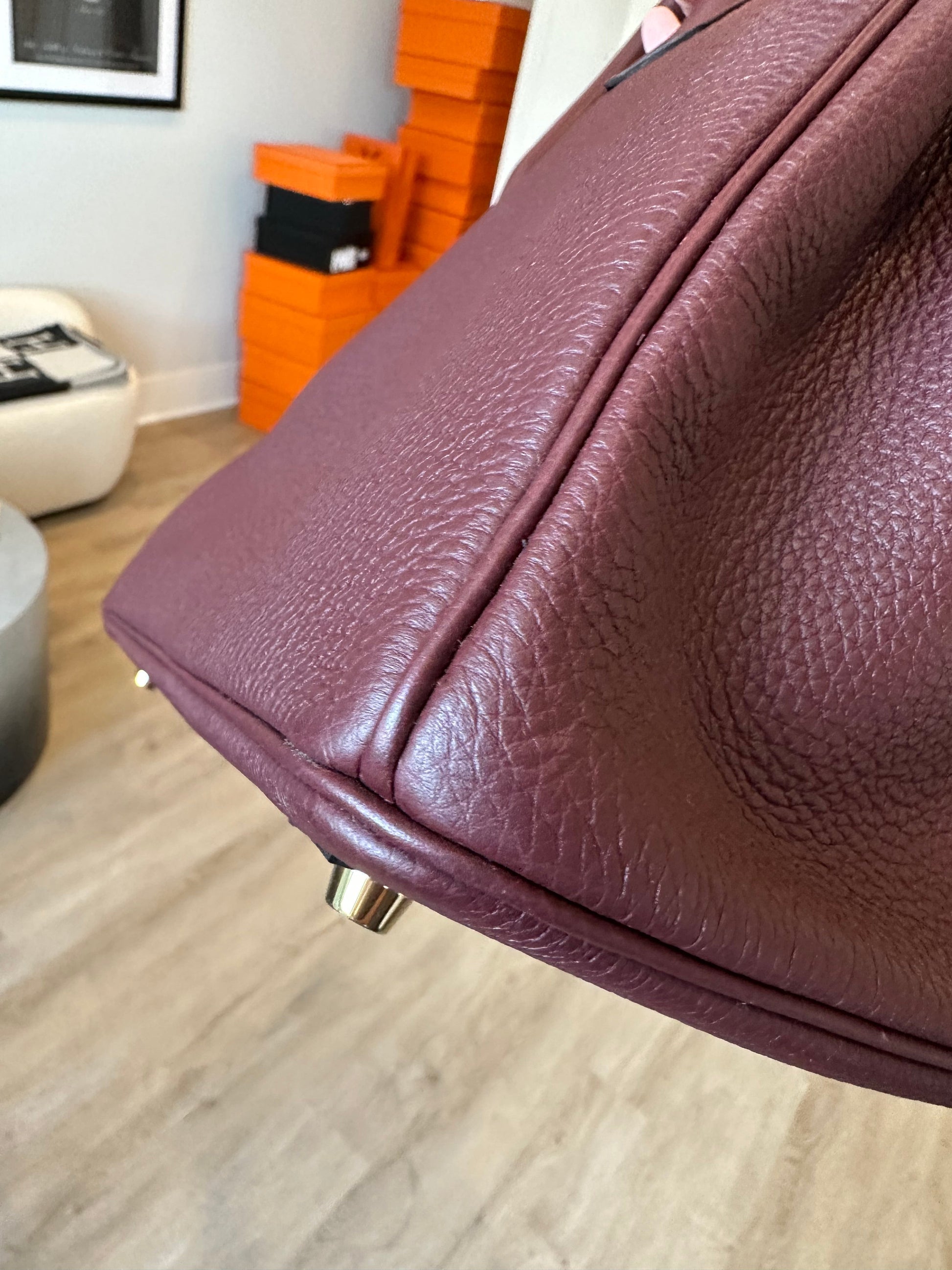 Hermes Birkin 30 Bordeaux Togo GHW - Carly Julia Sells Stuff, LLC