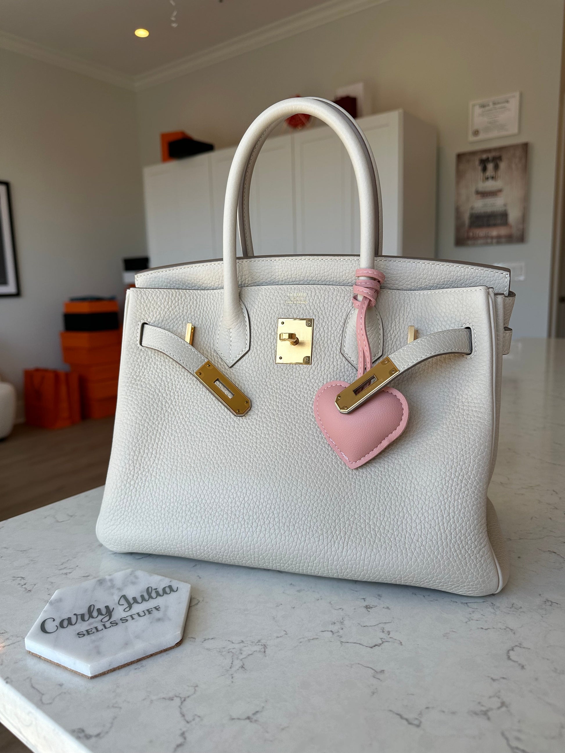 Hermes Birkin 30 Craie GHW - Carly Julia Sells Stuff, LLC