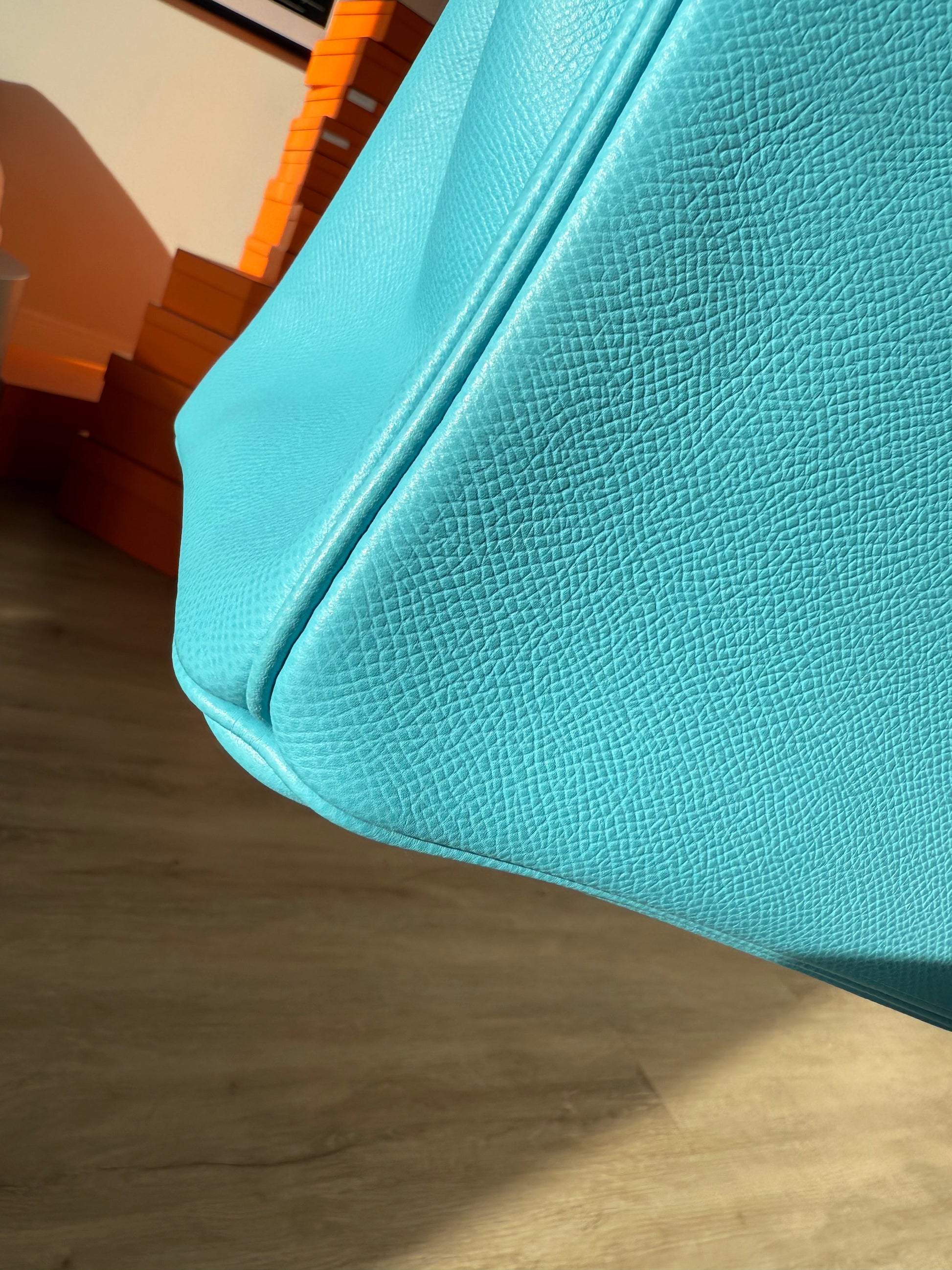 Hermes Birkin 30 Epsom Retourne Blue De Norde GHW - Carly Julia Sells Stuff, LLC