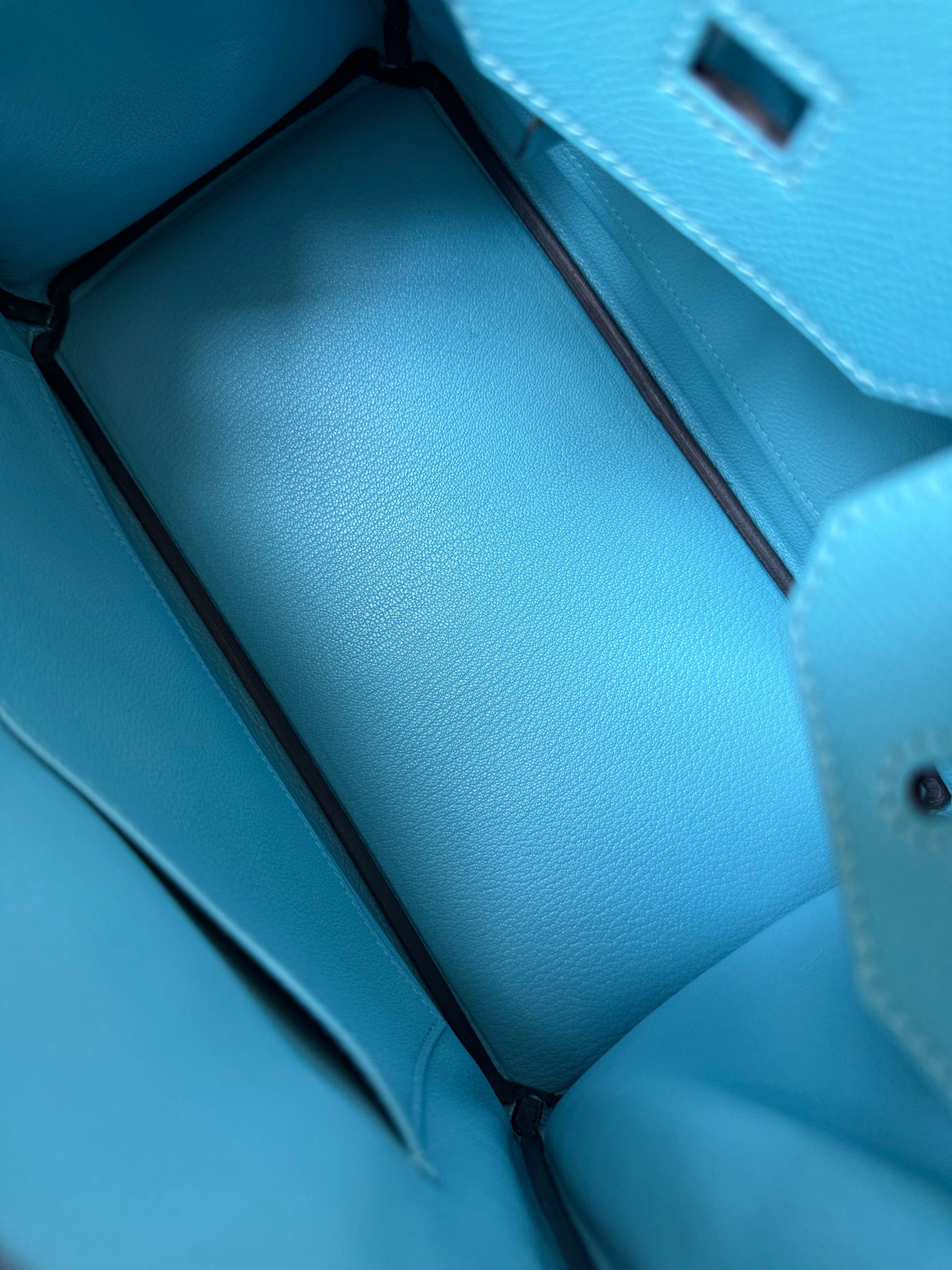 Hermes Birkin 30 Epsom Retourne Blue De Norde GHW - Carly Julia Sells Stuff, LLC