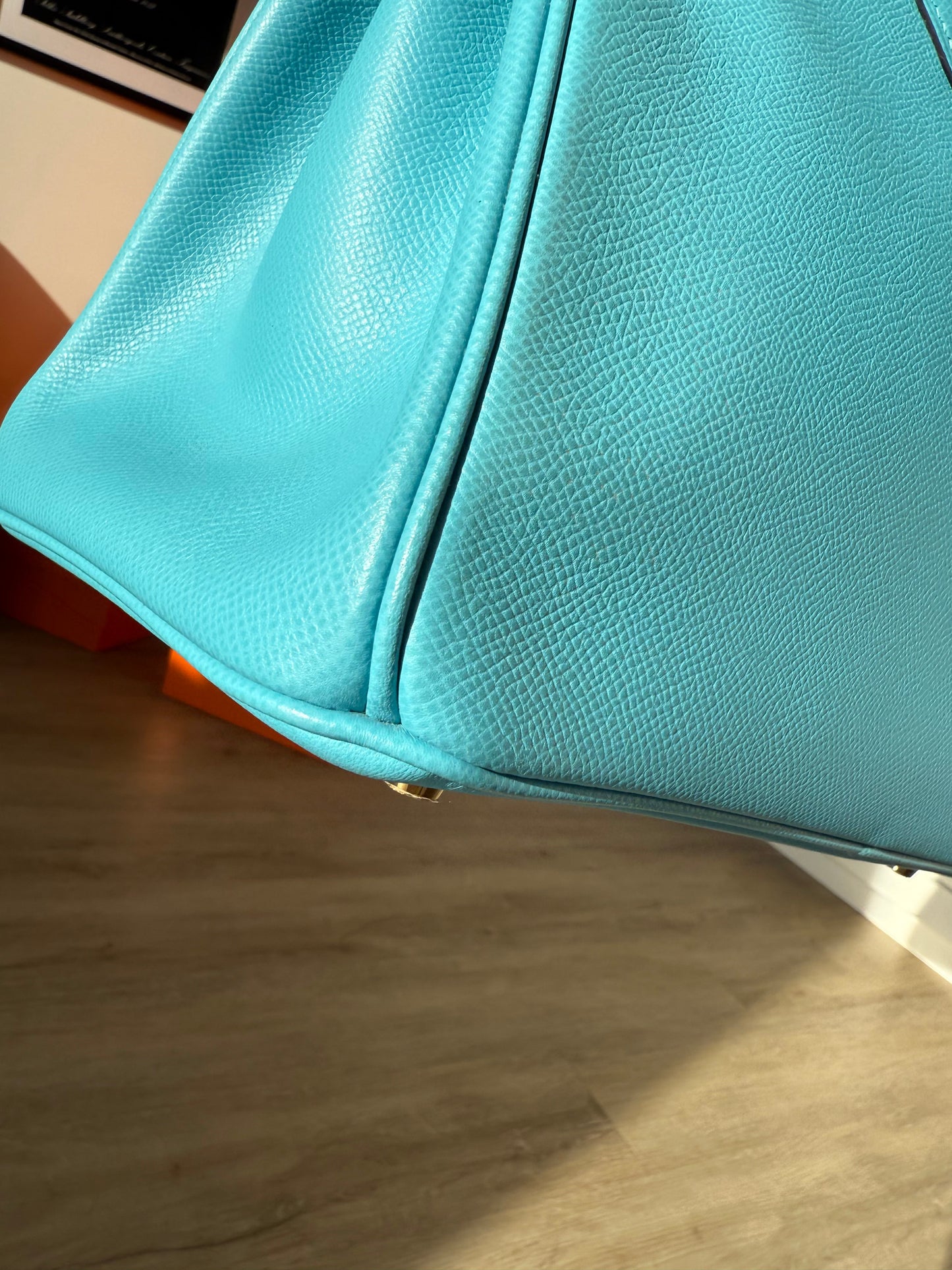 Hermes Birkin 30 Epsom Retourne Blue De Norde GHW - Carly Julia Sells Stuff, LLC