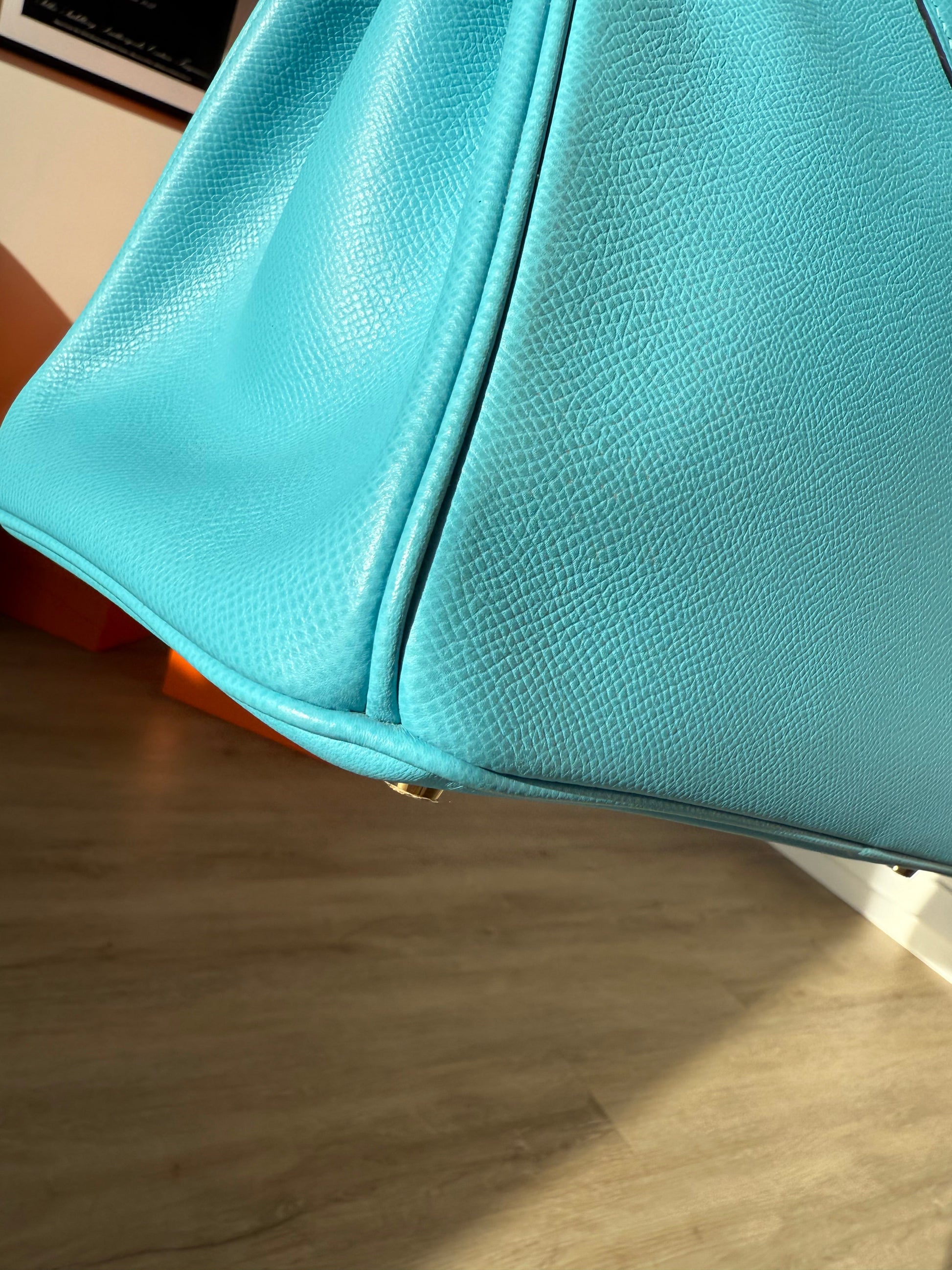 Hermes Birkin 30 Epsom Retourne Blue De Norde GHW - Carly Julia Sells Stuff, LLC
