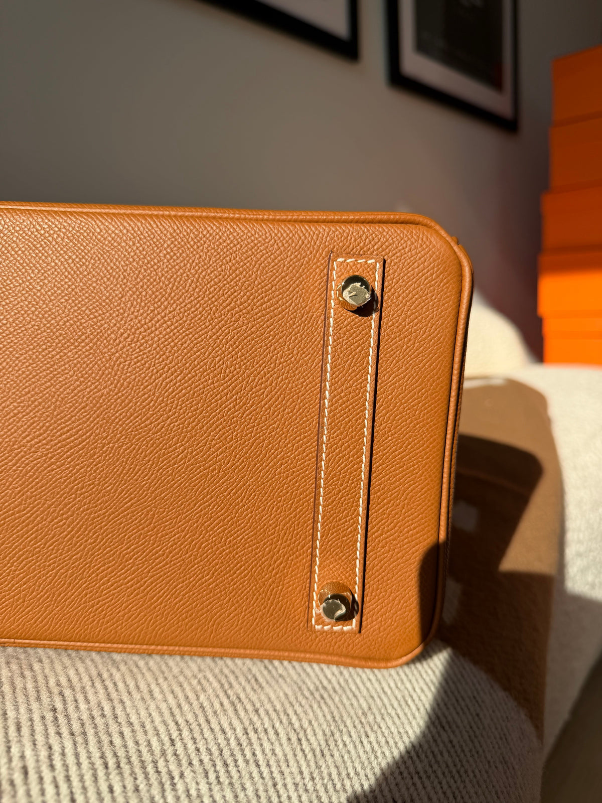 Hermés Birkin 30 Epsom Retourne Gold GHW - Carly Julia Sells Stuff, LLC