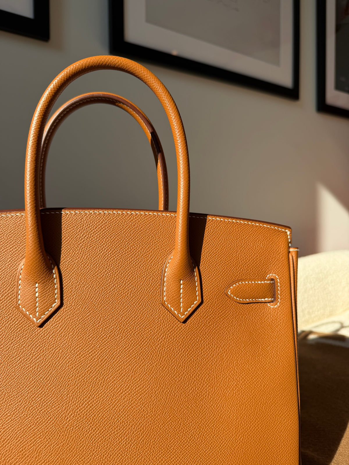Hermés Birkin 30 Epsom Retourne Gold GHW - Carly Julia Sells Stuff, LLC