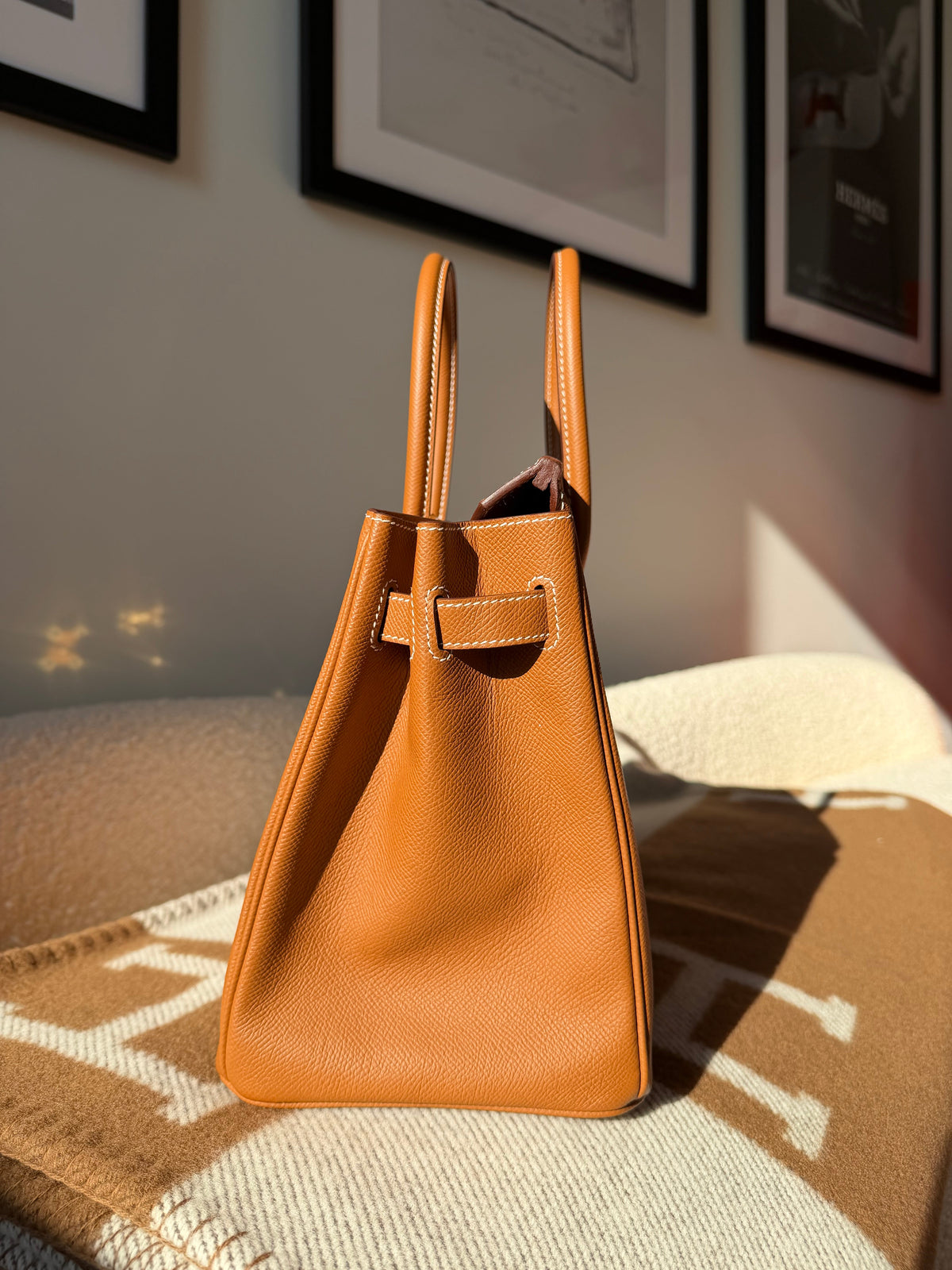 Hermés Birkin 30 Epsom Retourne Gold GHW - Carly Julia Sells Stuff, LLC