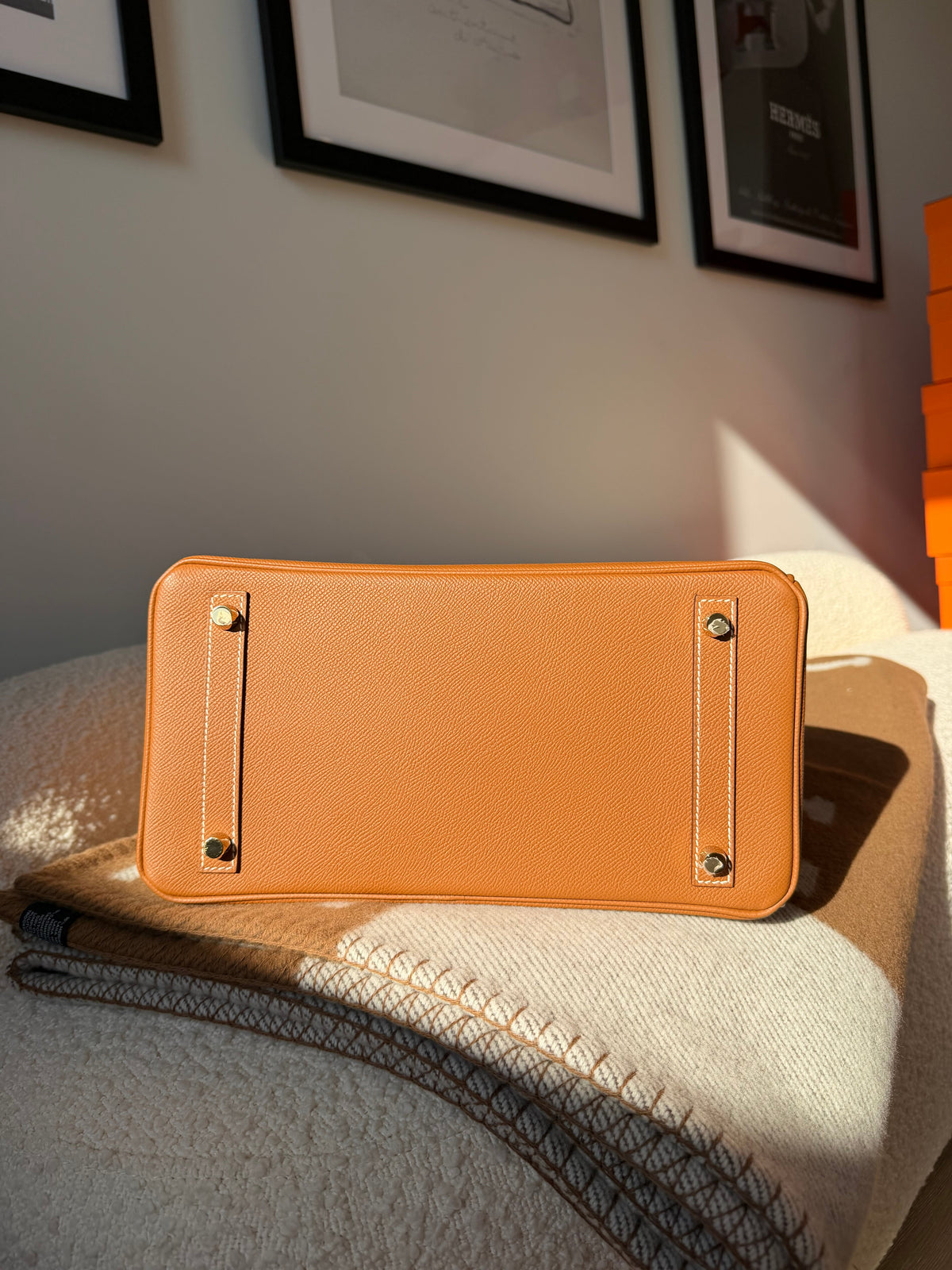 Hermés Birkin 30 Epsom Retourne Gold GHW - Carly Julia Sells Stuff, LLC