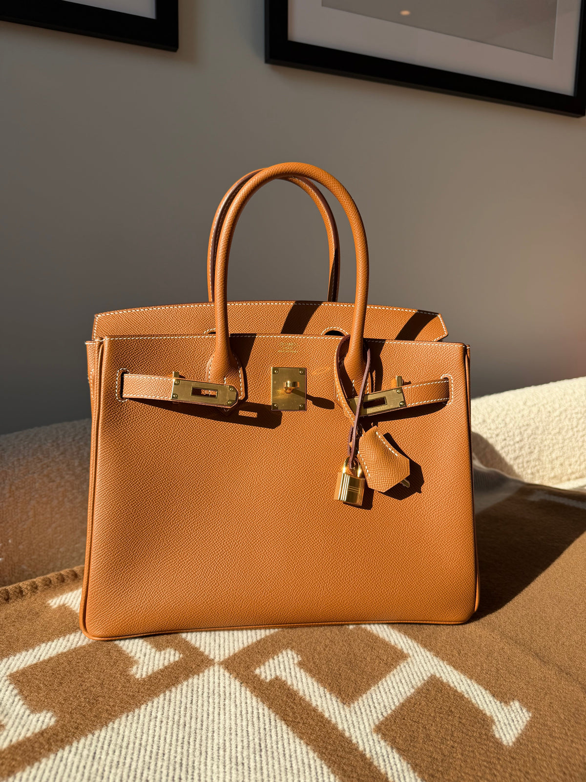 Hermés Birkin 30 Epsom Retourne Gold GHW - Carly Julia Sells Stuff, LLC