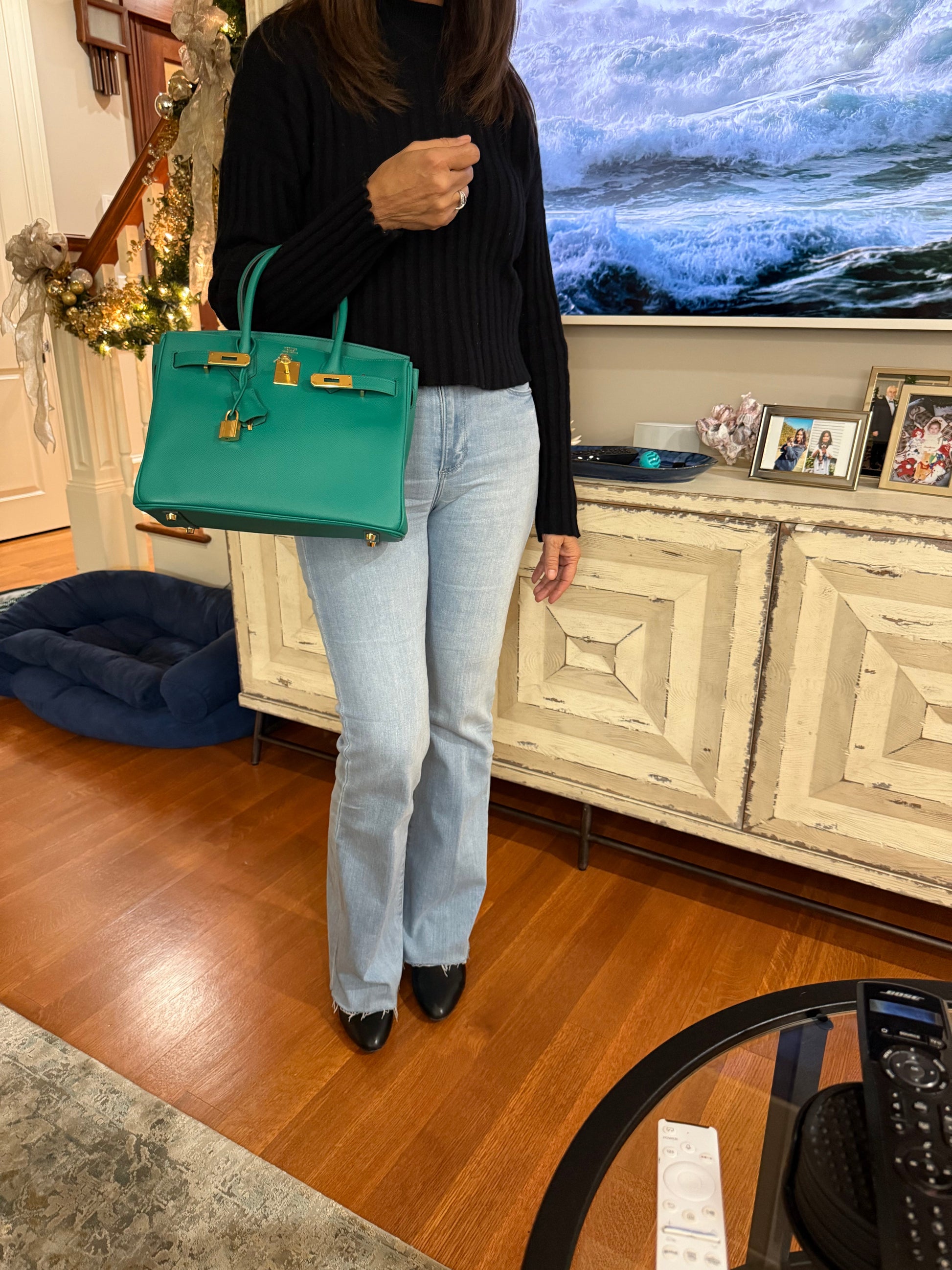 Hermes Birkin 30 Epsom Retourne Vert Jade GHW - Carly Julia Sells Stuff, LLC