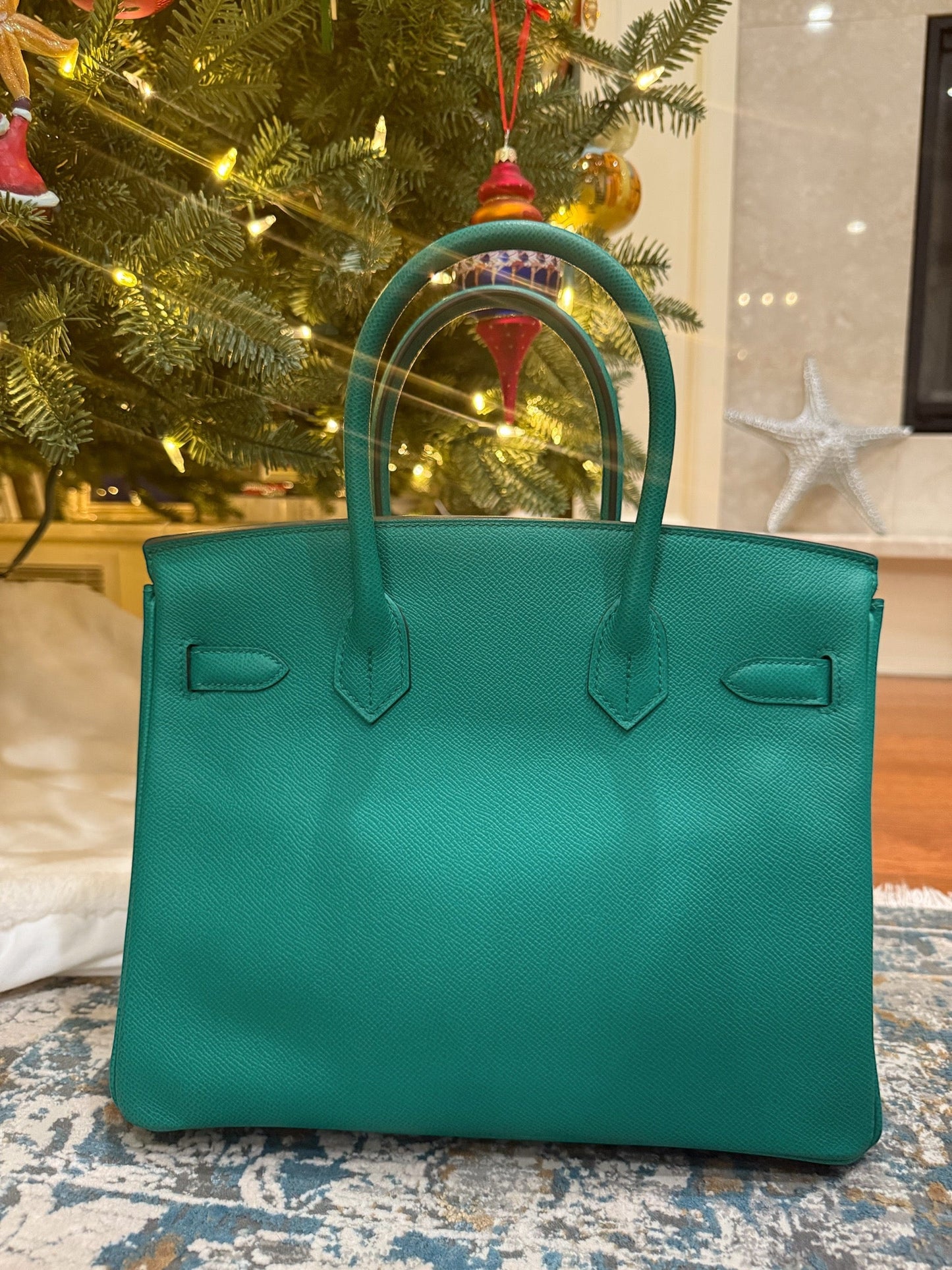 Hermes Birkin 30 Epsom Retourne Vert Jade GHW - Carly Julia Sells Stuff, LLC