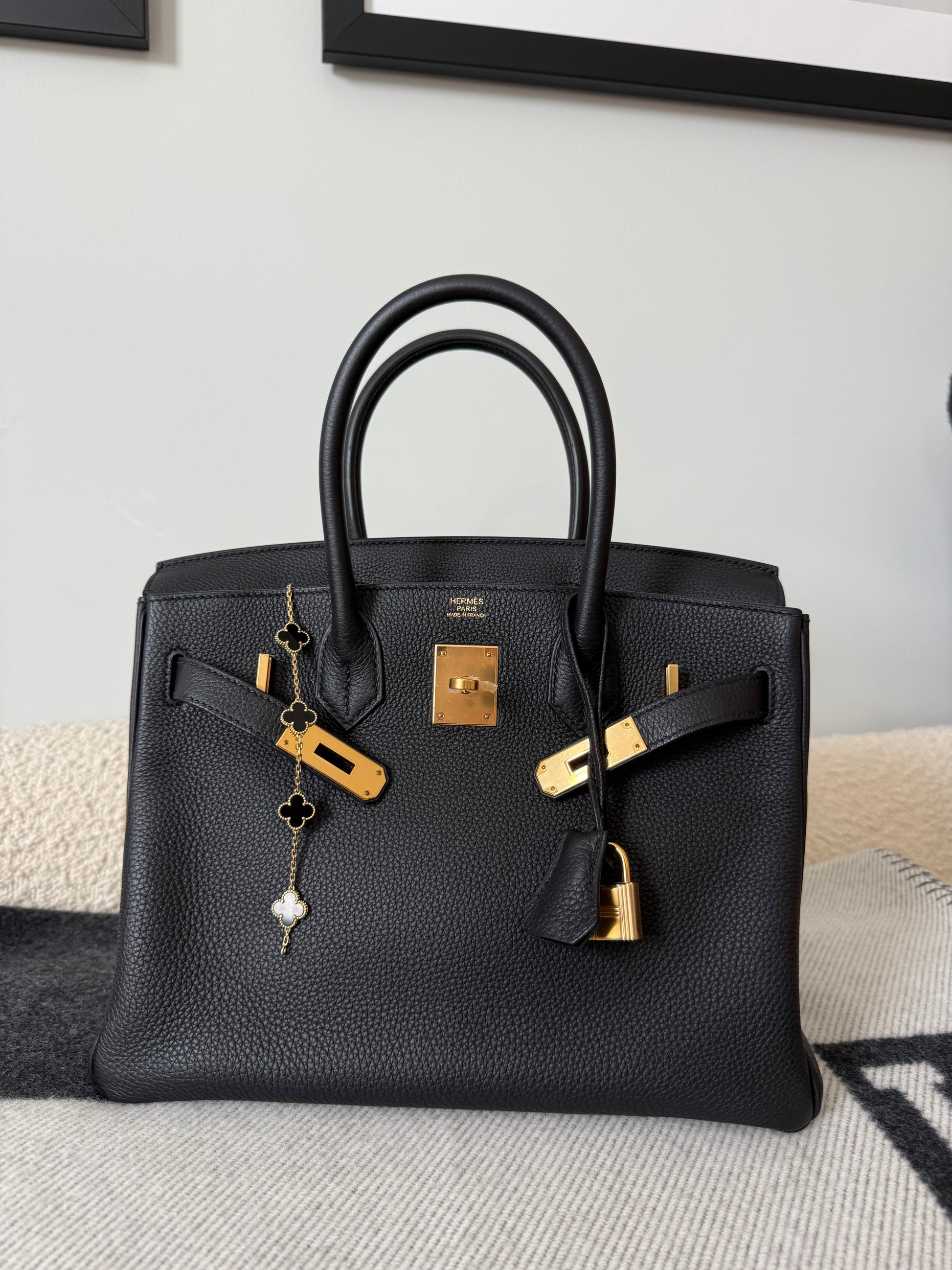 Hermes Birkin 30 Retourne Togo Noir GHW - Carly Julia Sells Stuff, LLC