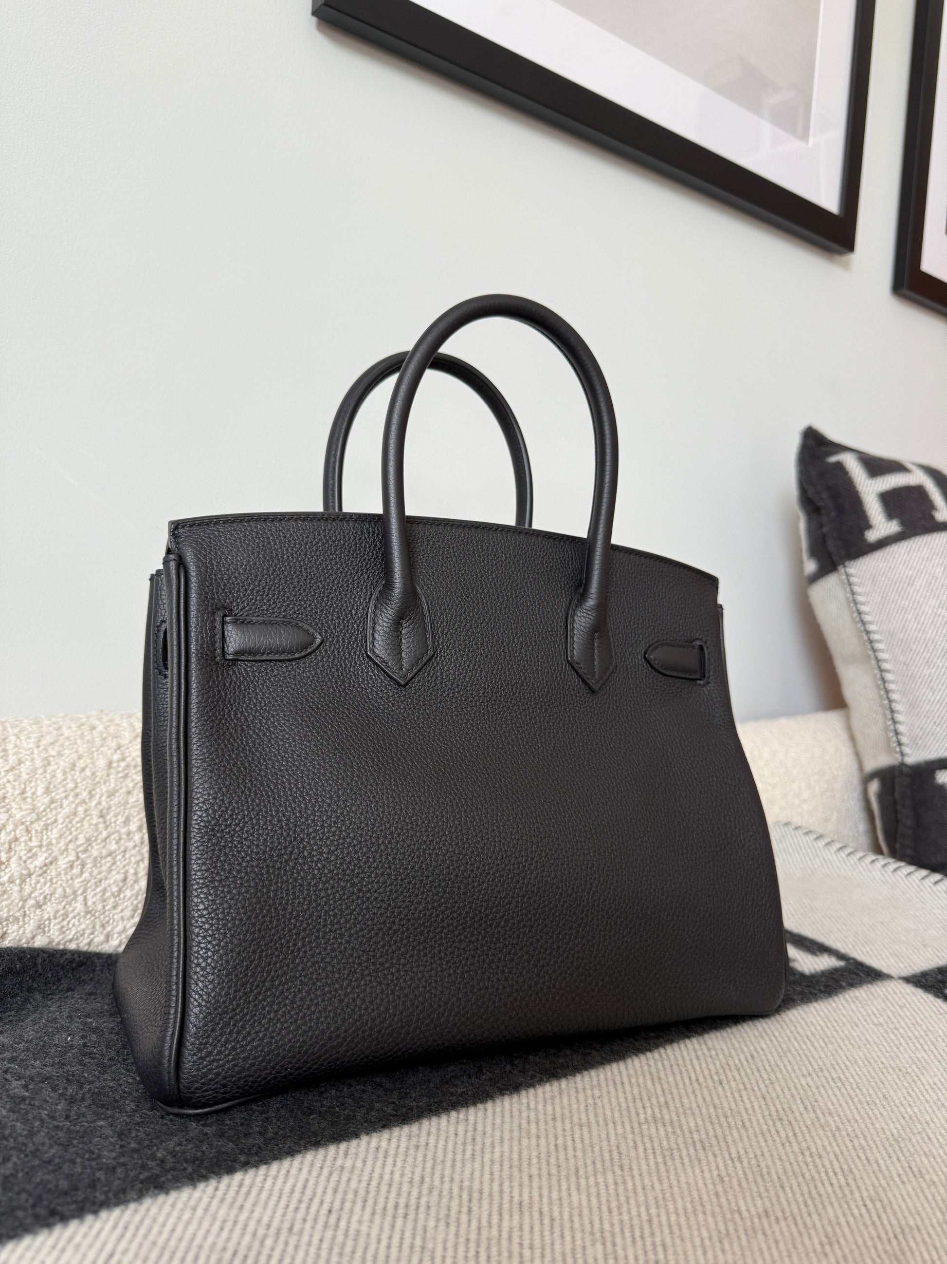 Hermes Birkin 30 Retourne Togo Noir GHW - Carly Julia Sells Stuff, LLC