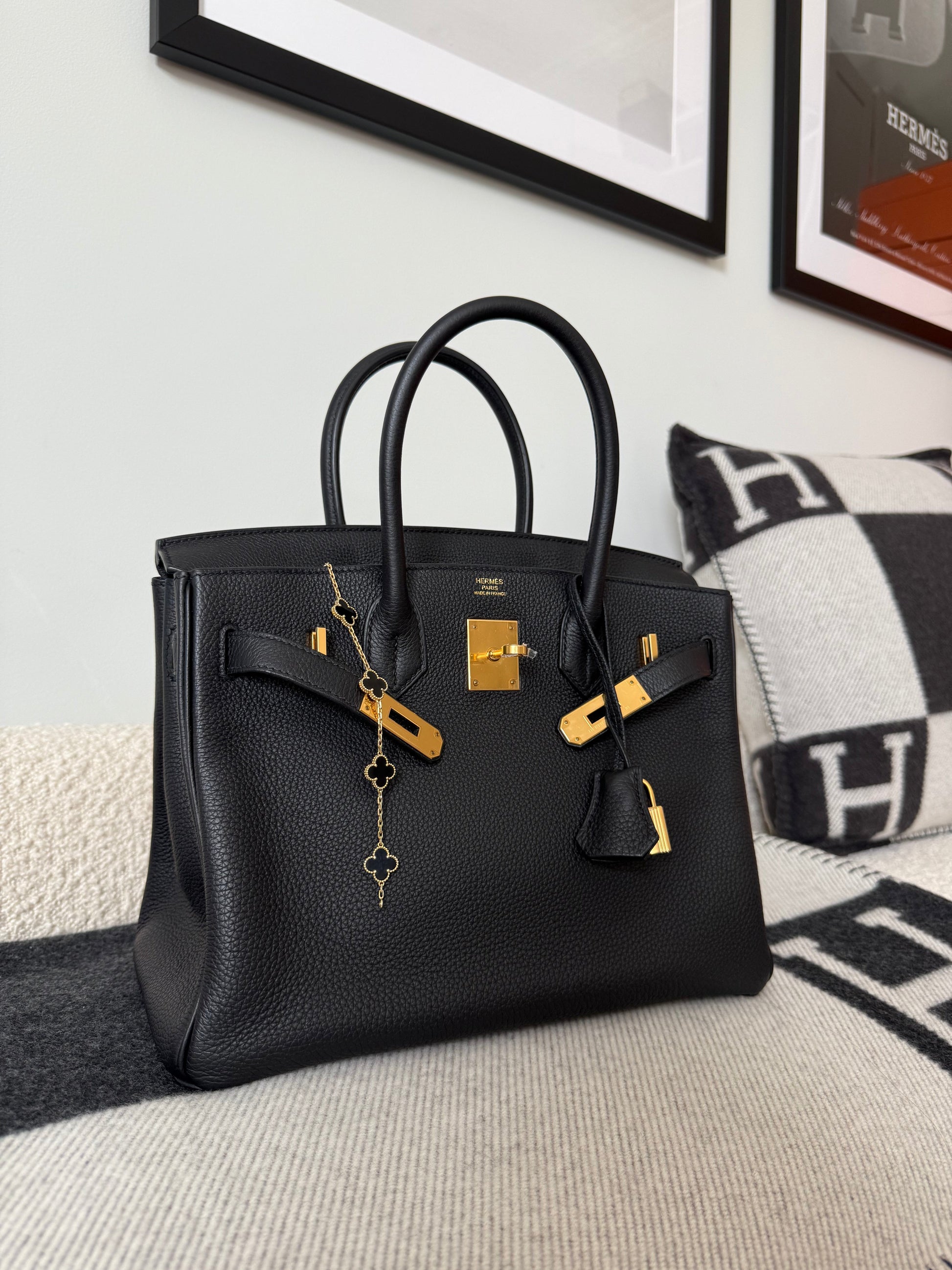 Hermes Birkin 30 Retourne Togo Noir GHW - Carly Julia Sells Stuff, LLC