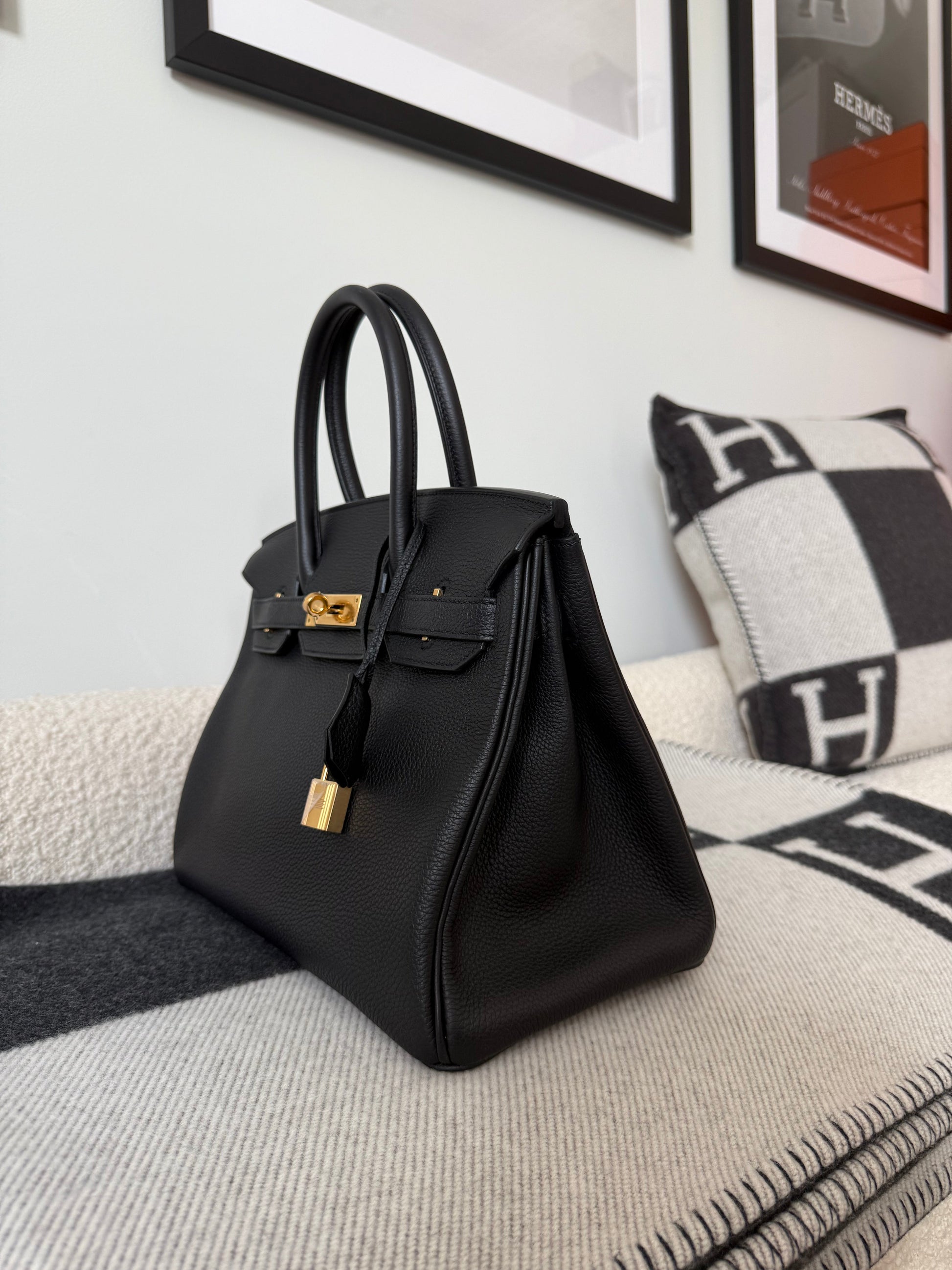 Hermes Birkin 30 Retourne Togo Noir GHW - Carly Julia Sells Stuff, LLC