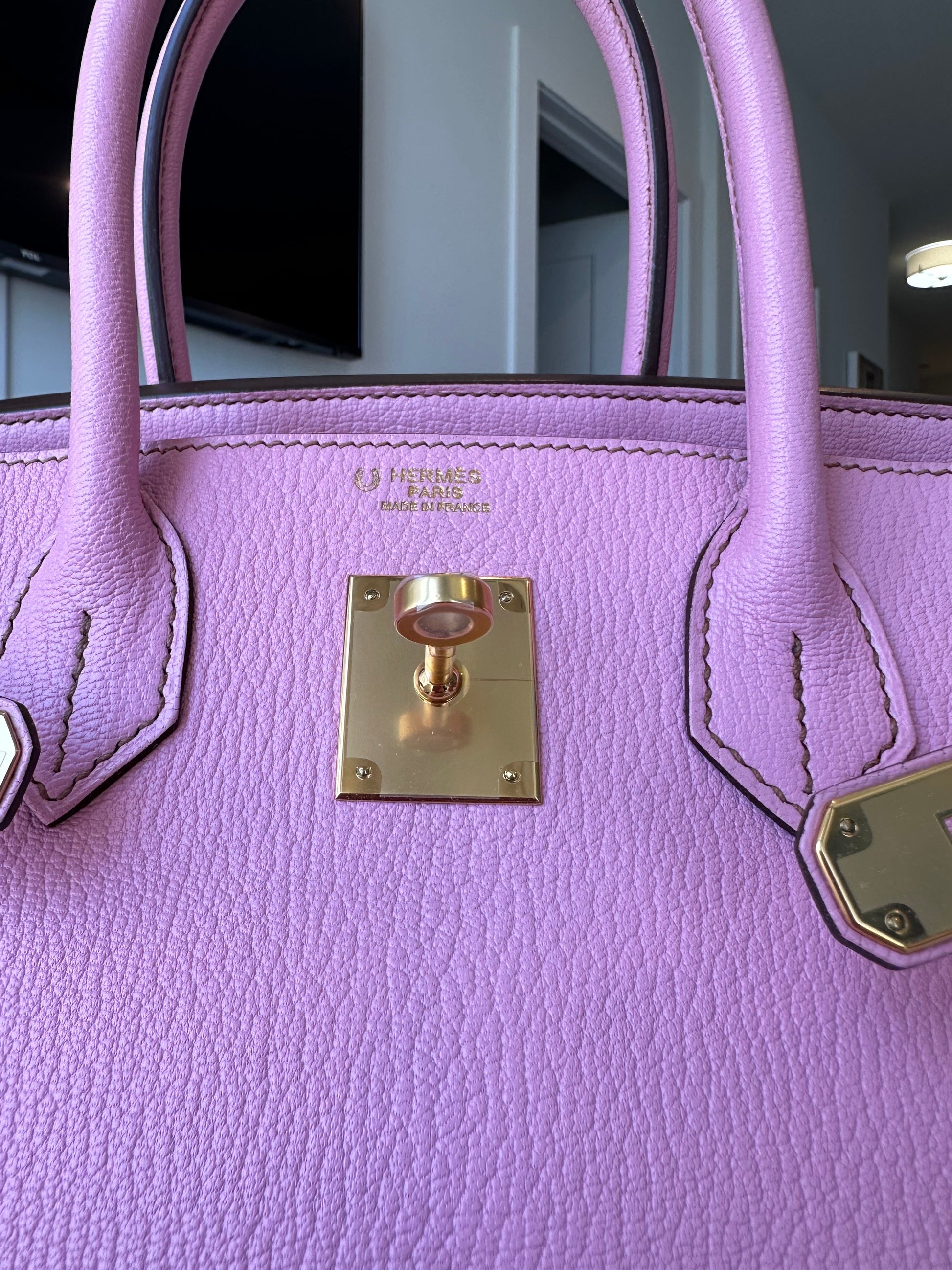 Hermes Birkin 30 Special Order HSS Chèvre Bubblegum GHW - Carly Julia Sells Stuff, LLC