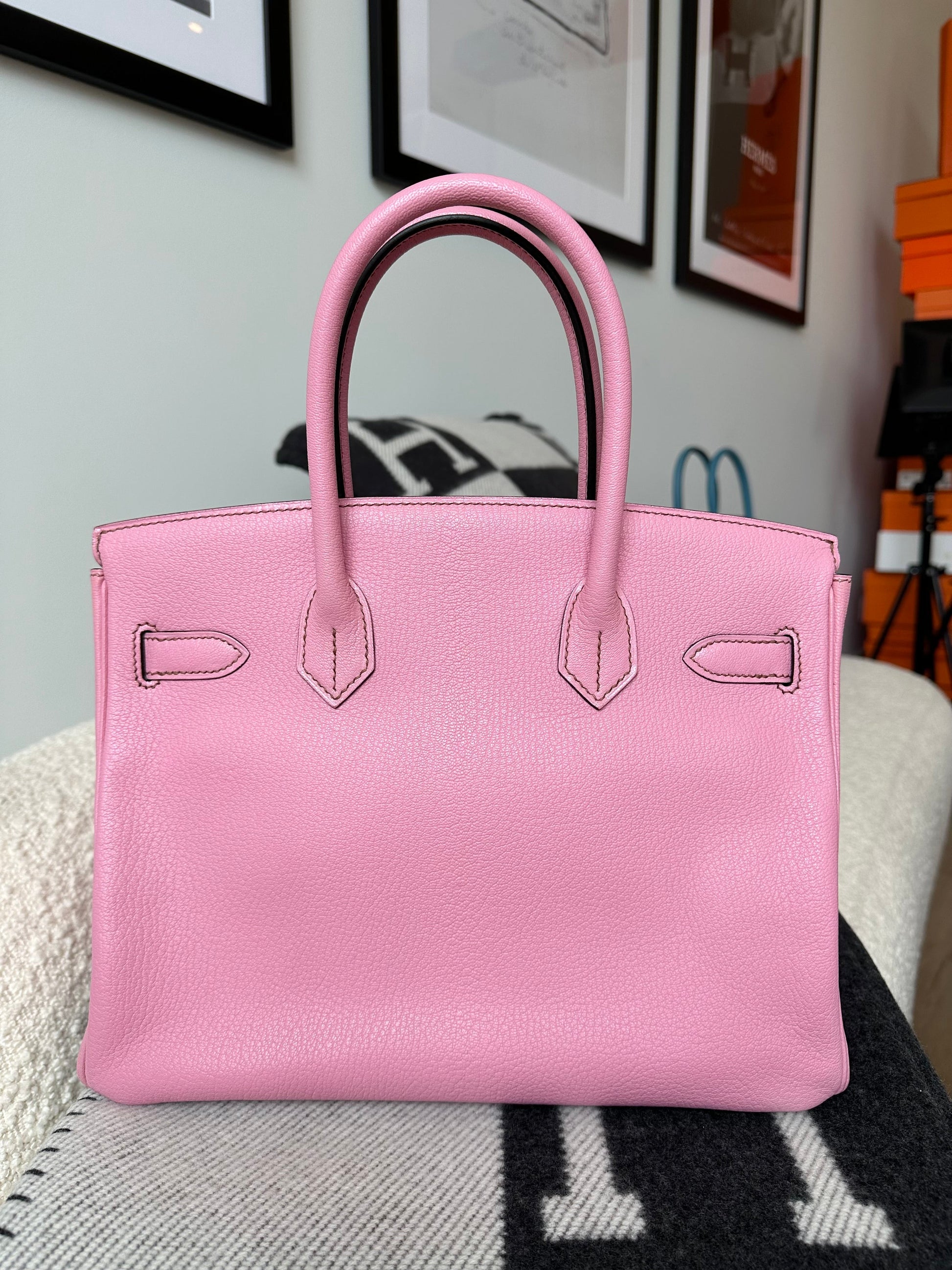 Hermes Birkin 30 Special Order HSS Chèvre Bubblegum GHW - Carly Julia Sells Stuff, LLC