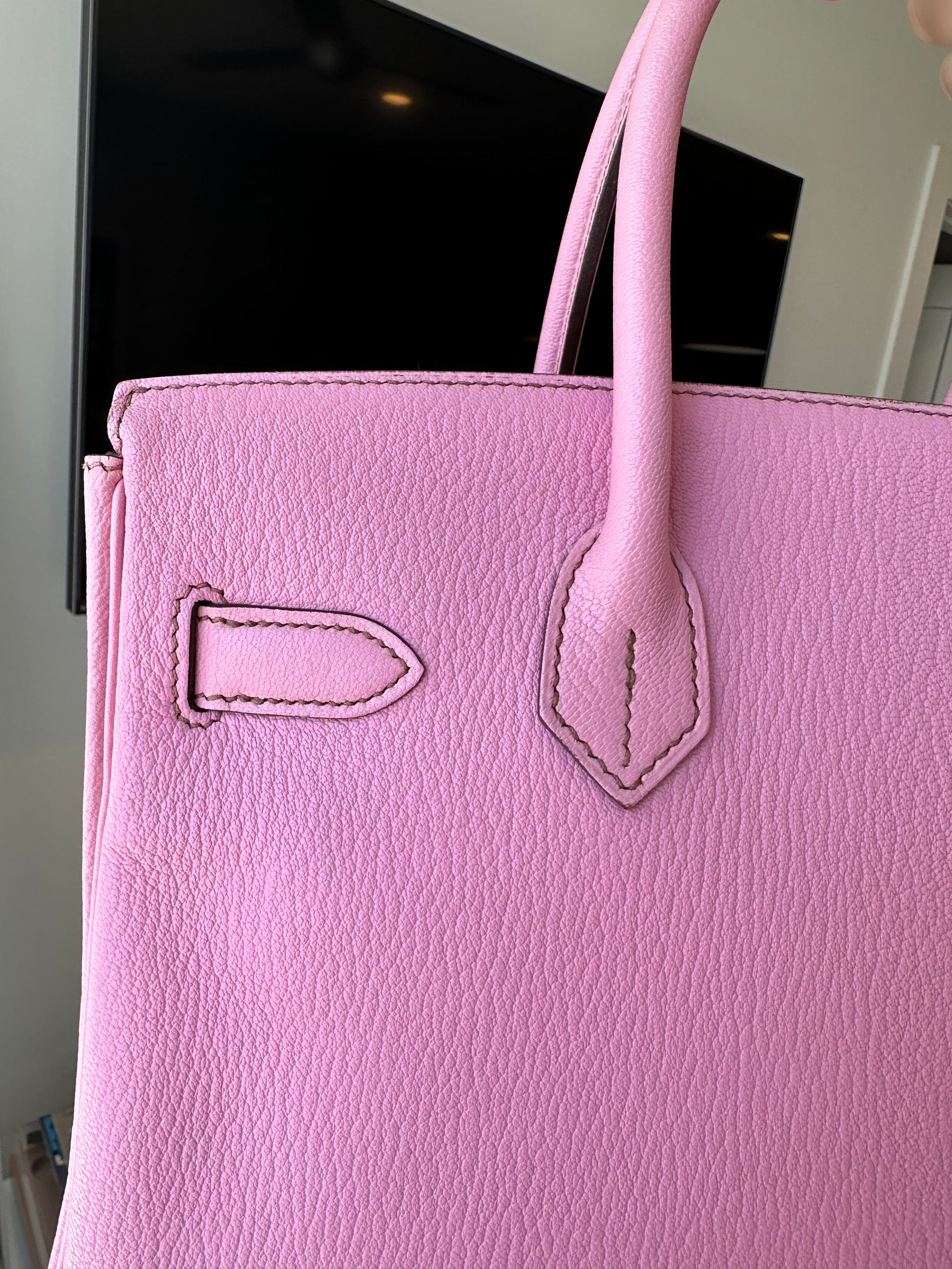 Hermes Birkin 30 Special Order HSS Chèvre Bubblegum GHW - Carly Julia Sells Stuff, LLC