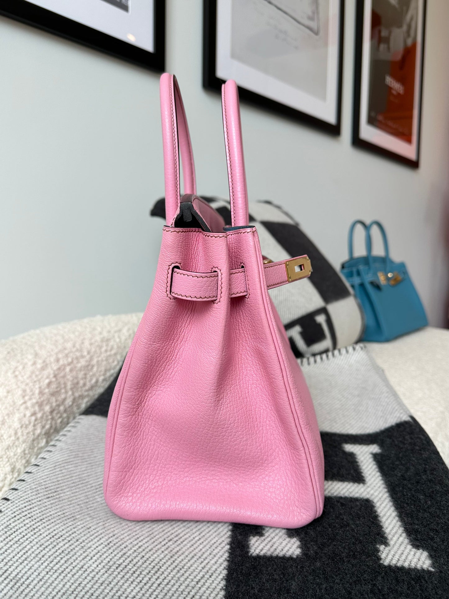 Hermes Birkin 30 Special Order HSS Chèvre Bubblegum GHW - Carly Julia Sells Stuff, LLC