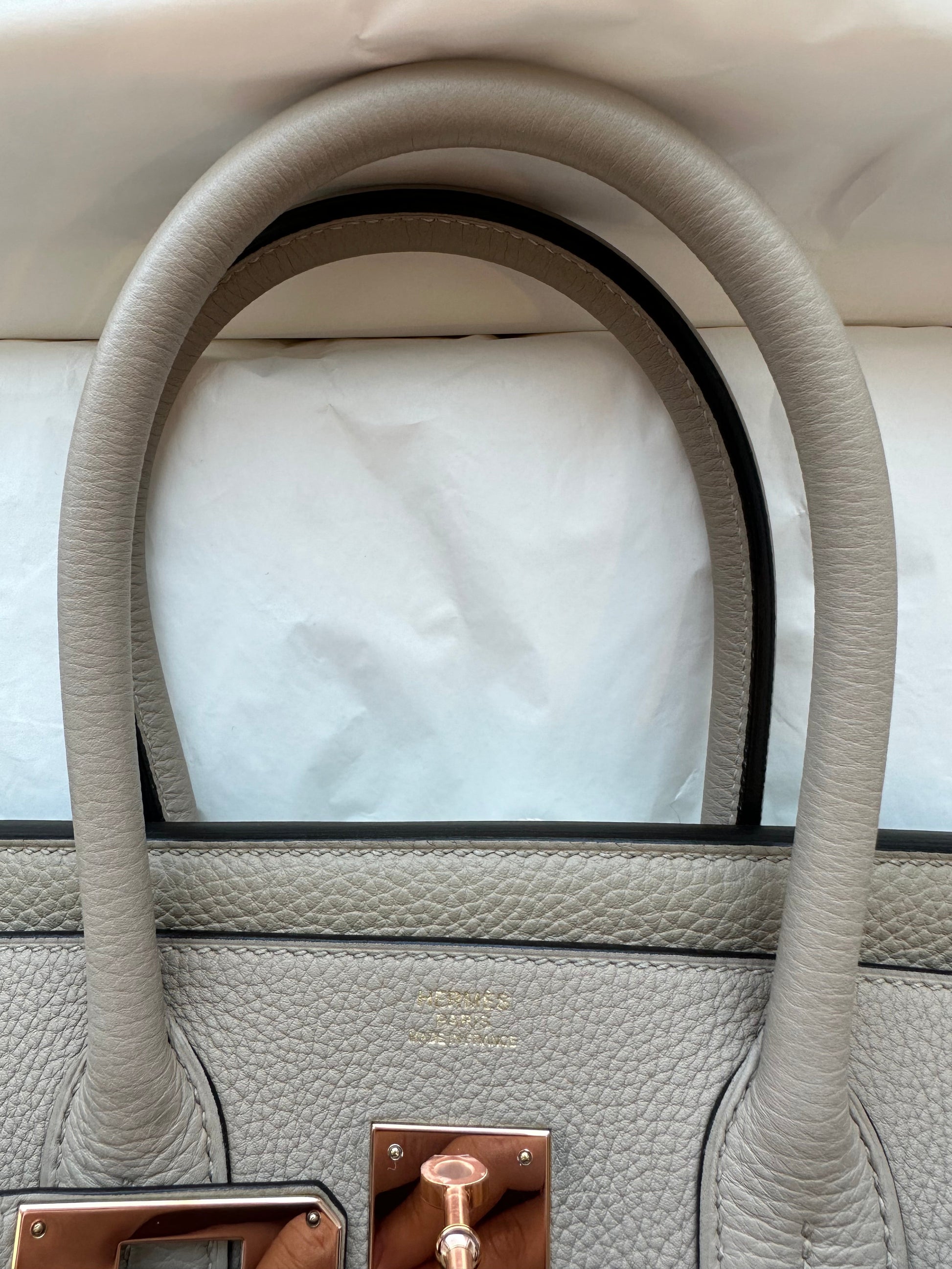 Hermes Birkin 30 Tog Gris Tourterelle Rose Gold - Carly Julia Sells Stuff, LLC