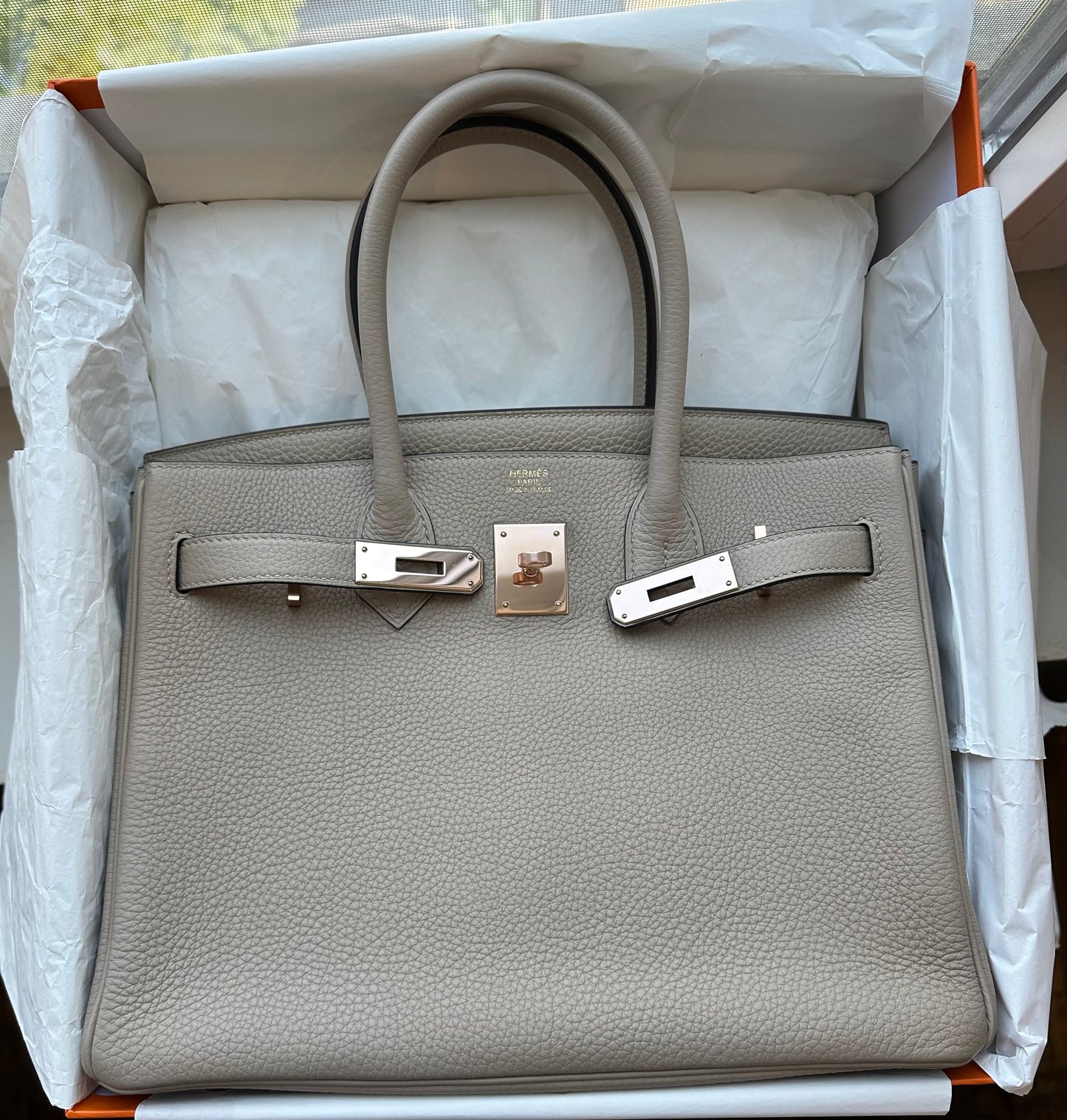 Hermes Birkin 30 Tog Gris Tourterelle Rose Gold - Carly Julia Sells Stuff, LLC