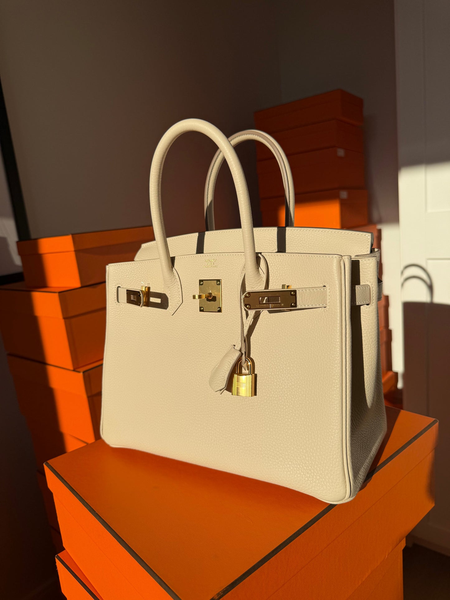 Hermes Birkin 30 Togo Craie GHW - Carly Julia Sells Stuff, LLC