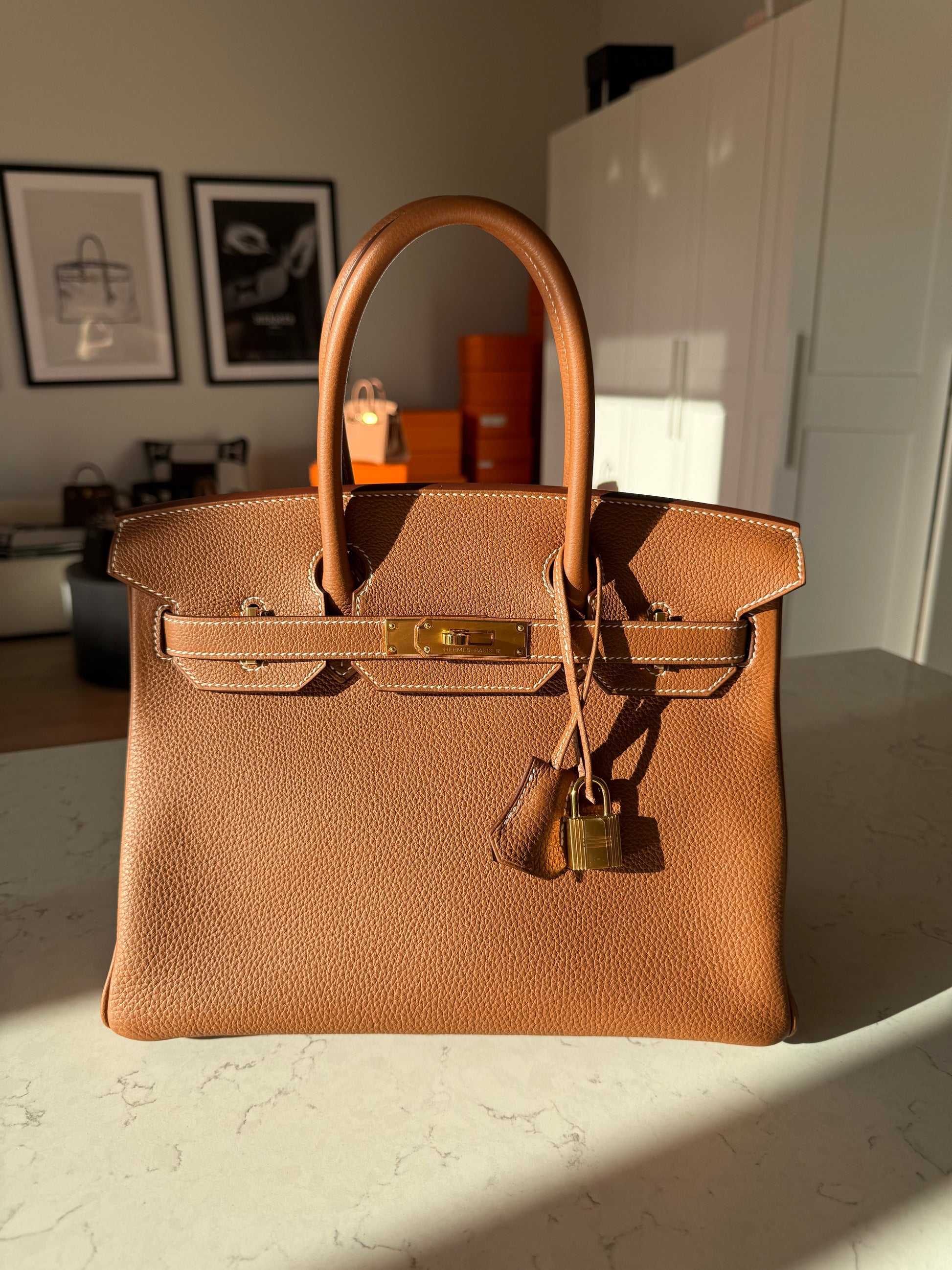 Hermes Birkin 30 Togo Gold on Gold - Carly Julia Sells Stuff, LLC