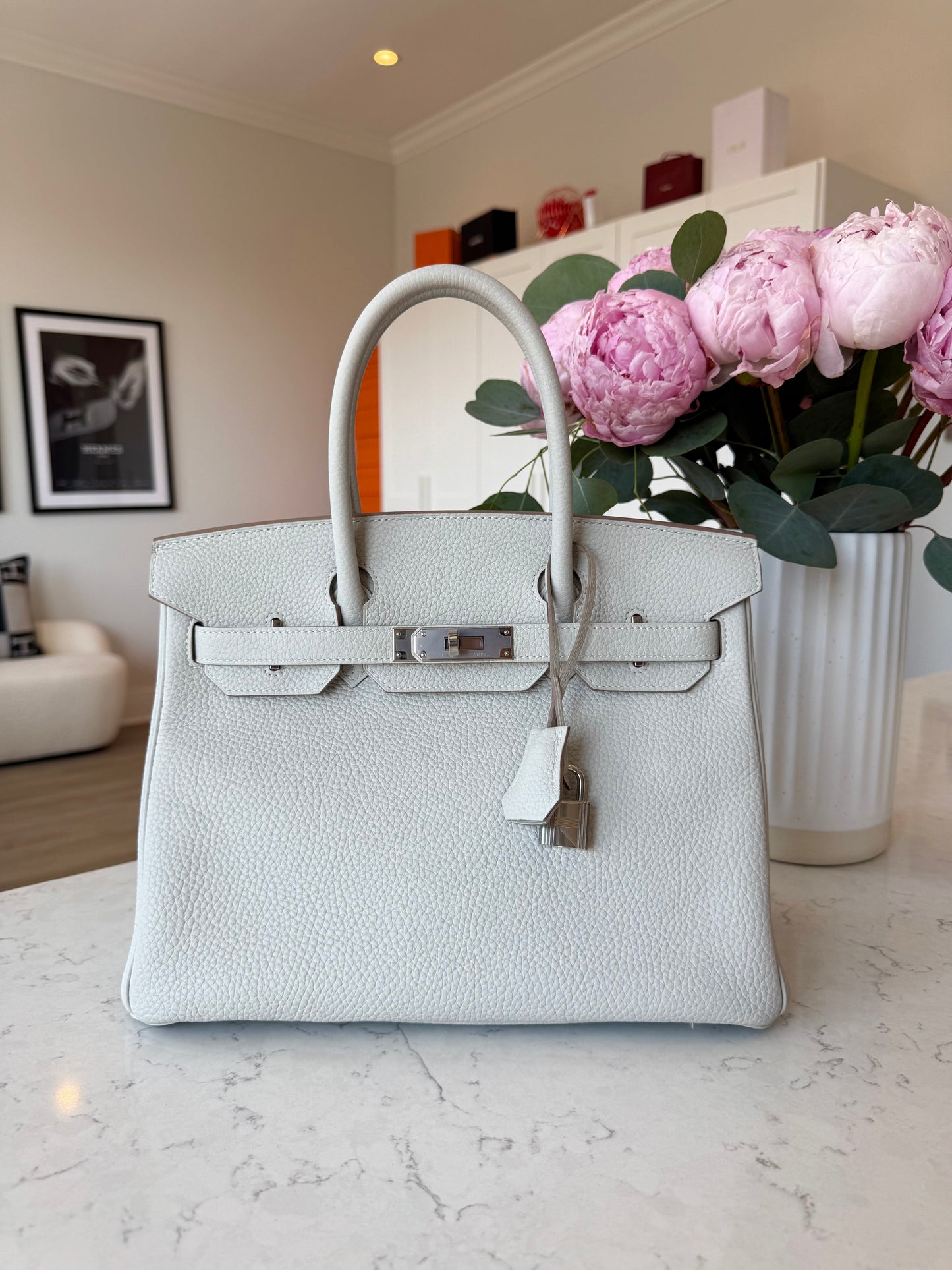 Hermes Birkin 30 Togo Gris Perle PHW - Carly Julia Sells Stuff, LLC