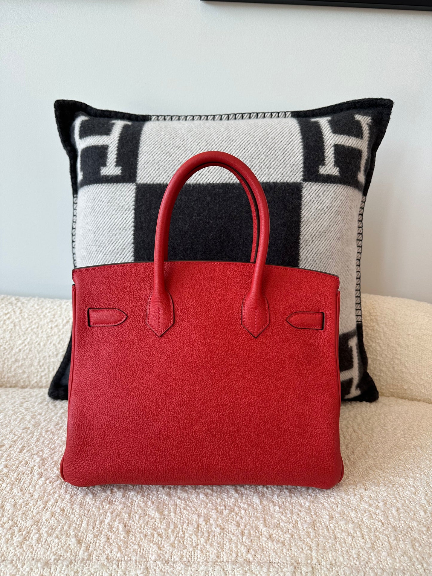 Hermes Birkin 30 Togo Red Geranium GHW - Carly Julia Sells Stuff, LLC