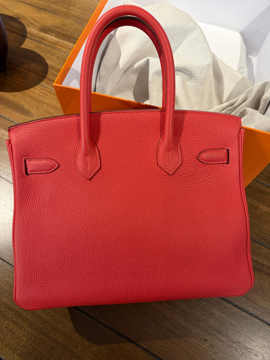 Hermes Birkin 30 Togo Red GHW 2013 - Carly Julia Sells Stuff, LLC