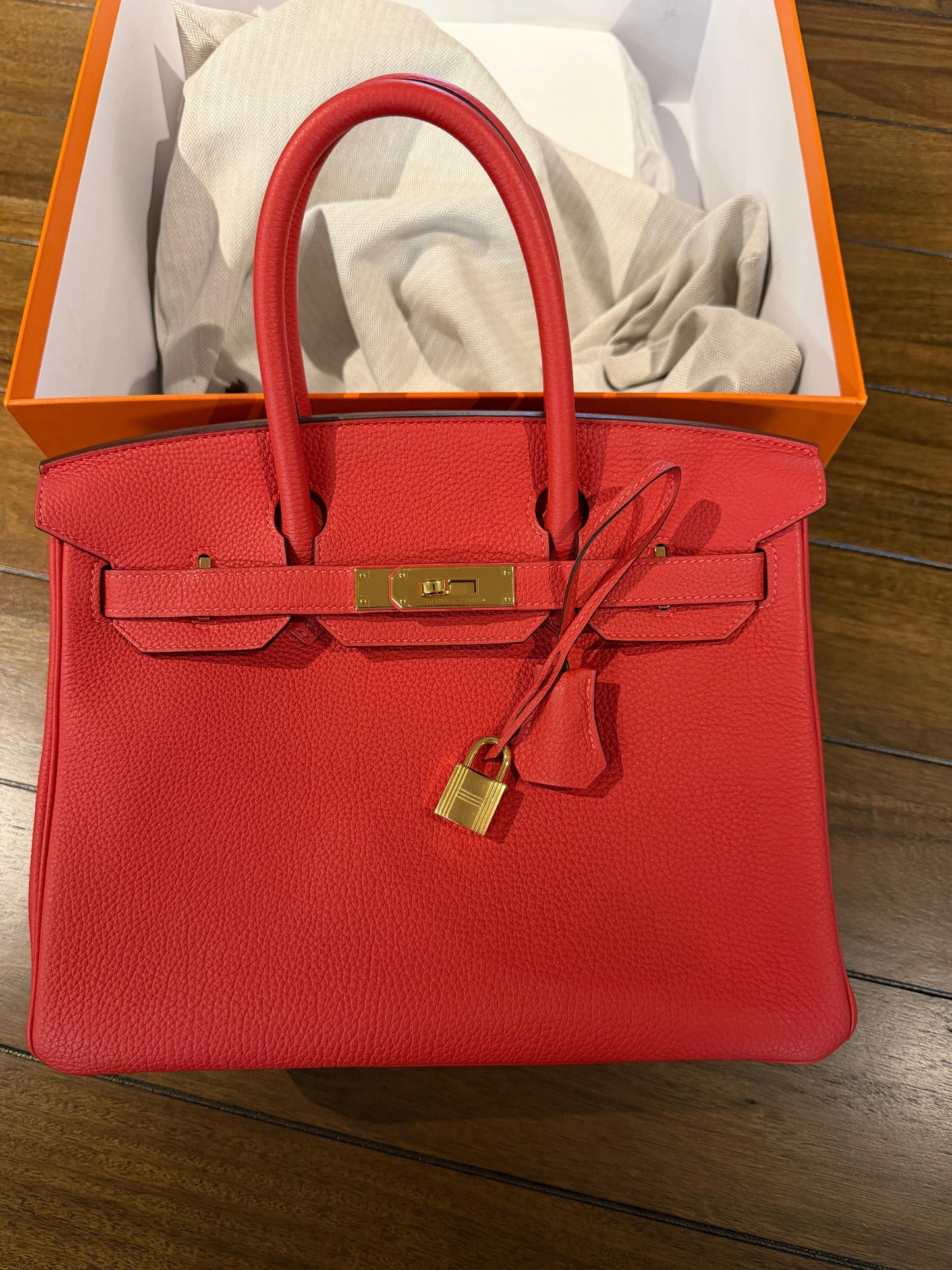 Hermes Birkin 30 Togo Red GHW 2013 - Carly Julia Sells Stuff, LLC