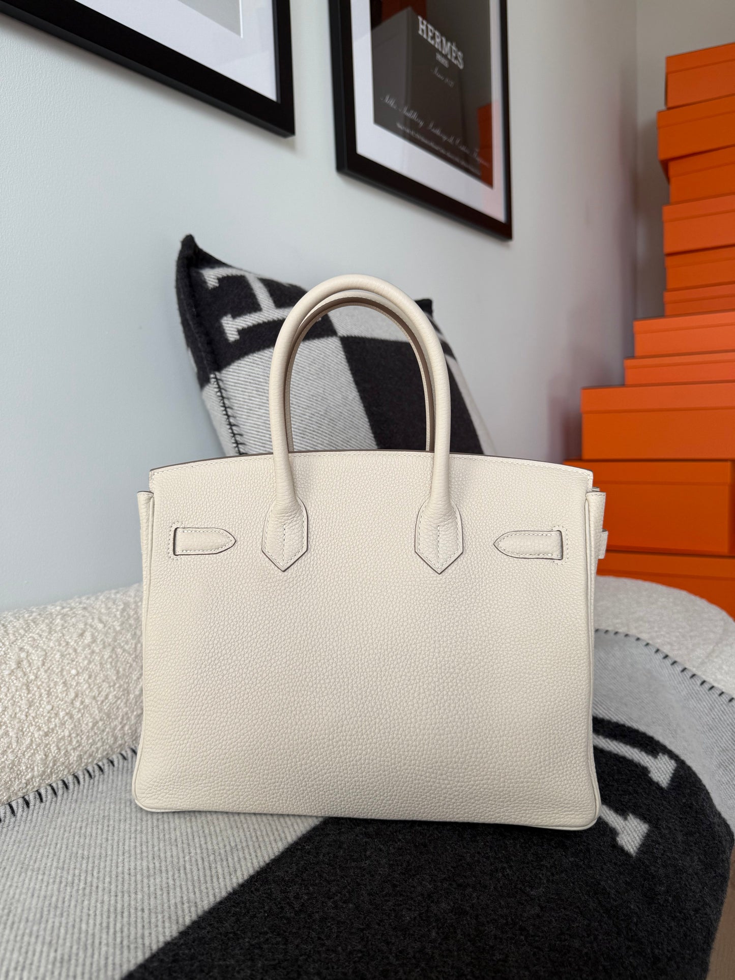 Hermes Birkin 30 Togo Retourne Craie GHW - Carly Julia Sells Stuff, LLC