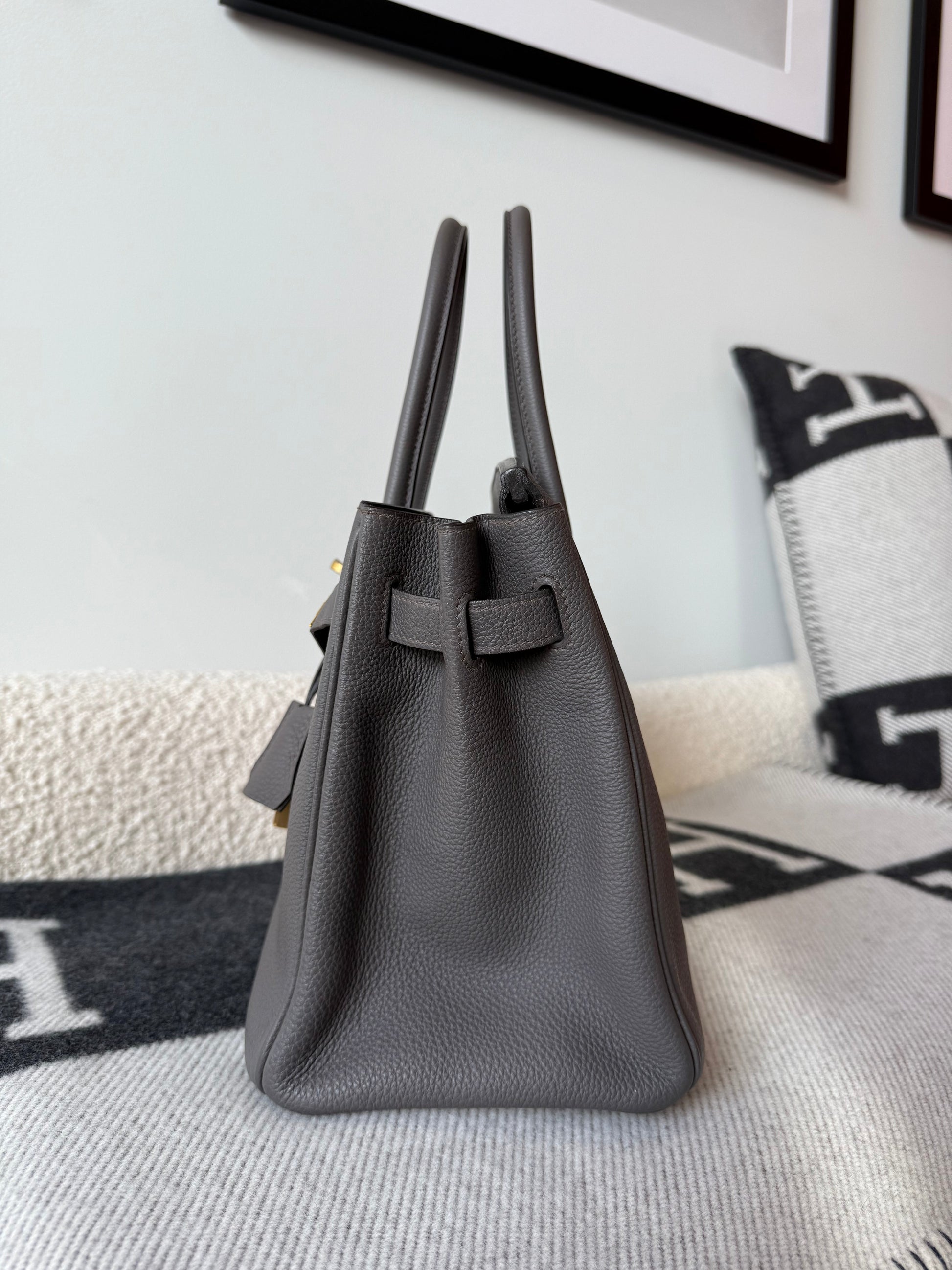 Hermes Birkin 30 Togo Retourne Gris Etain GHW - Carly Julia Sells Stuff, LLC