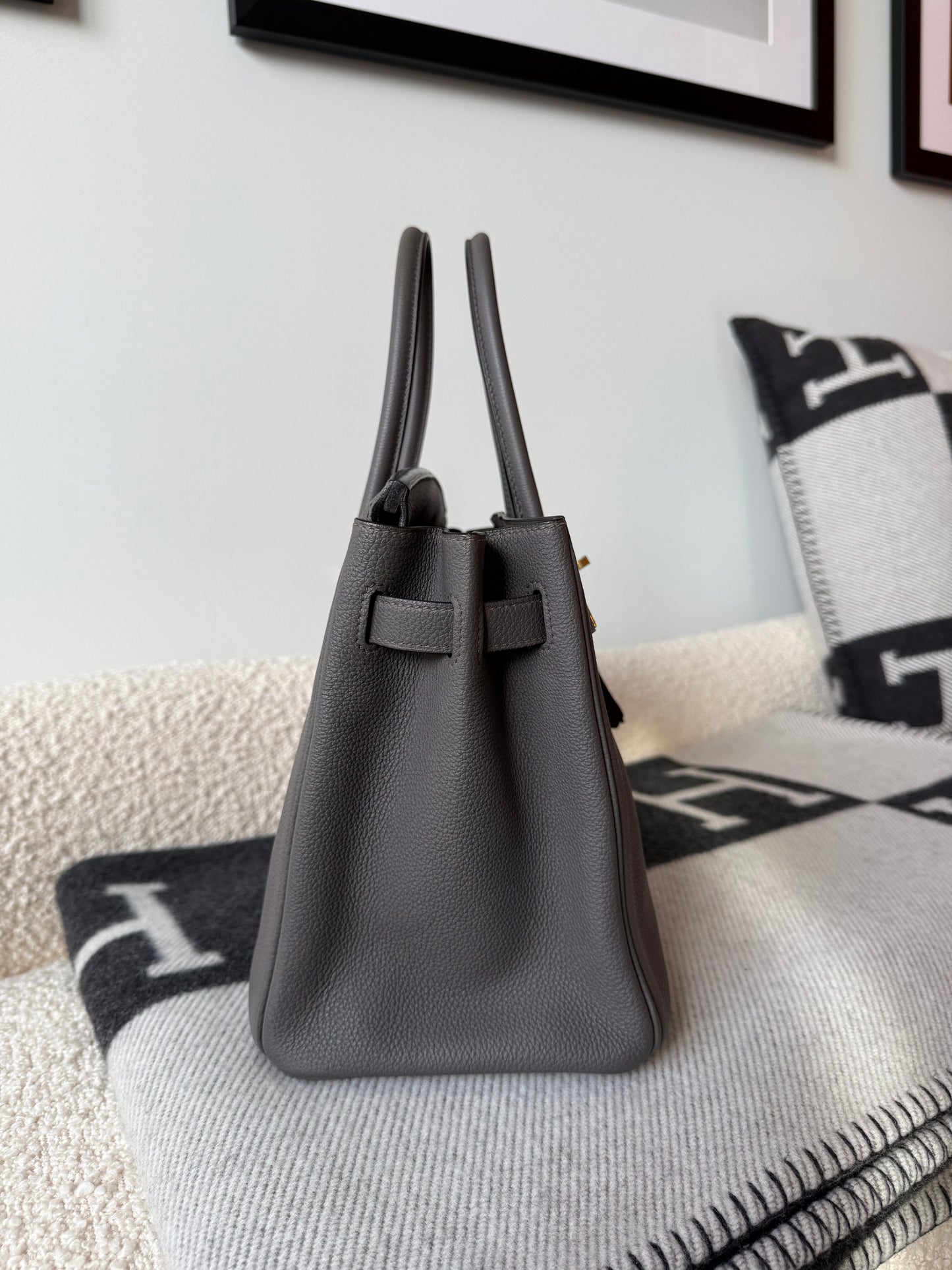 Hermes Birkin 30 Togo Retourne Gris Etain GHW - Carly Julia Sells Stuff, LLC