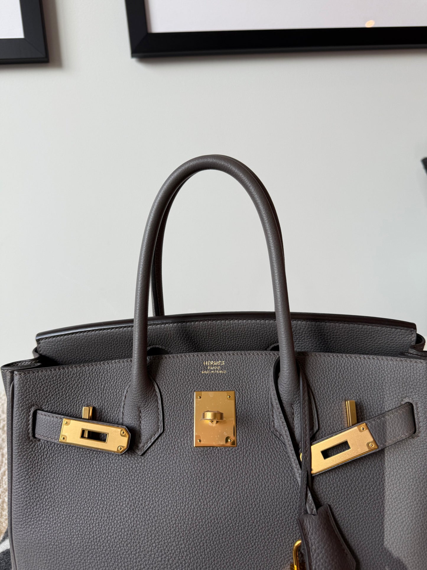 Hermes Birkin 30 Togo Retourne Gris Etain GHW - Carly Julia Sells Stuff, LLC