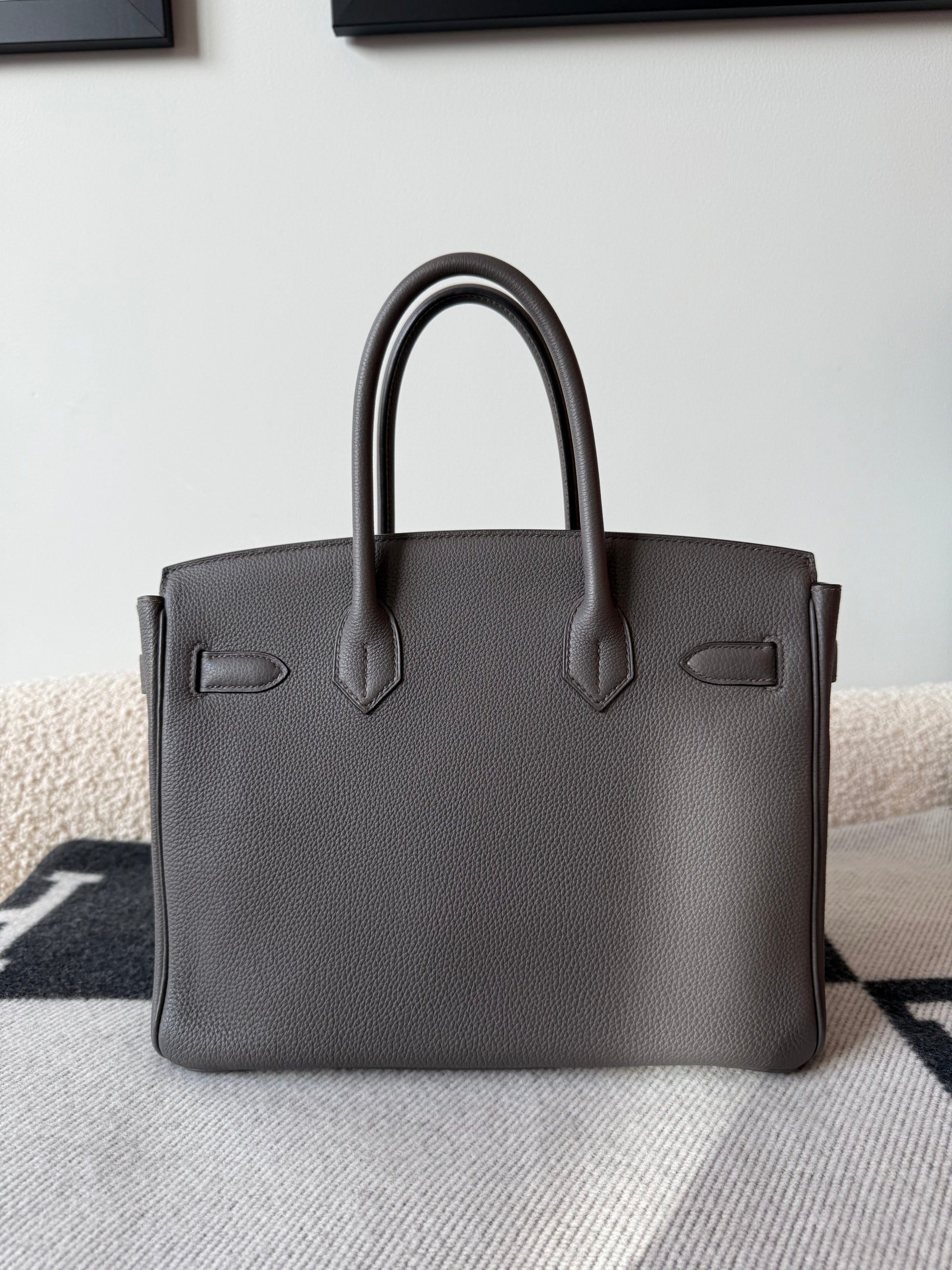 Hermes Birkin 30 Togo Retourne Gris Etain GHW - Carly Julia Sells Stuff, LLC