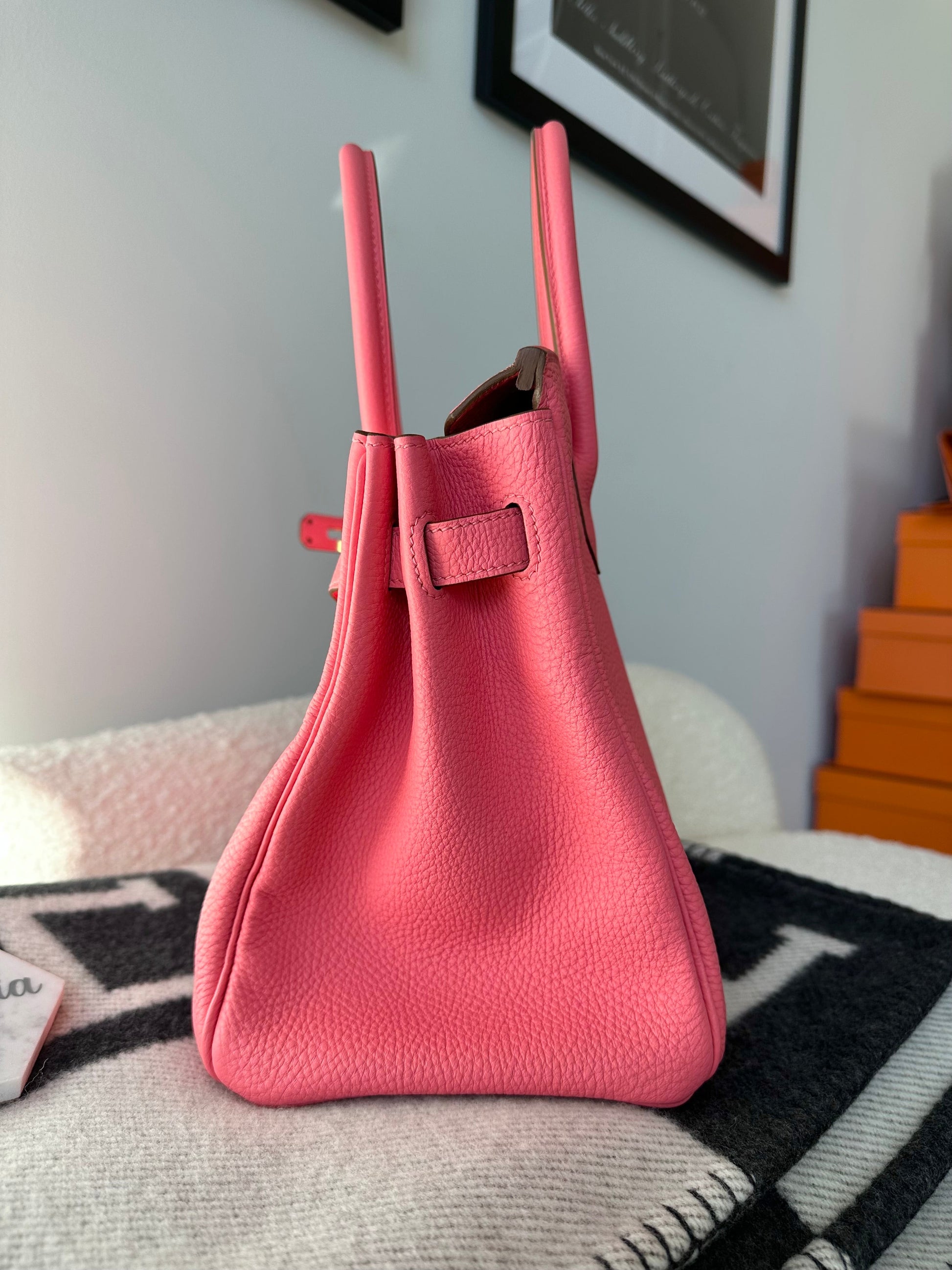 Hermes Birkin 30 Togo Rose Pink Lipstick GHW - Carly Julia Sells Stuff, LLC