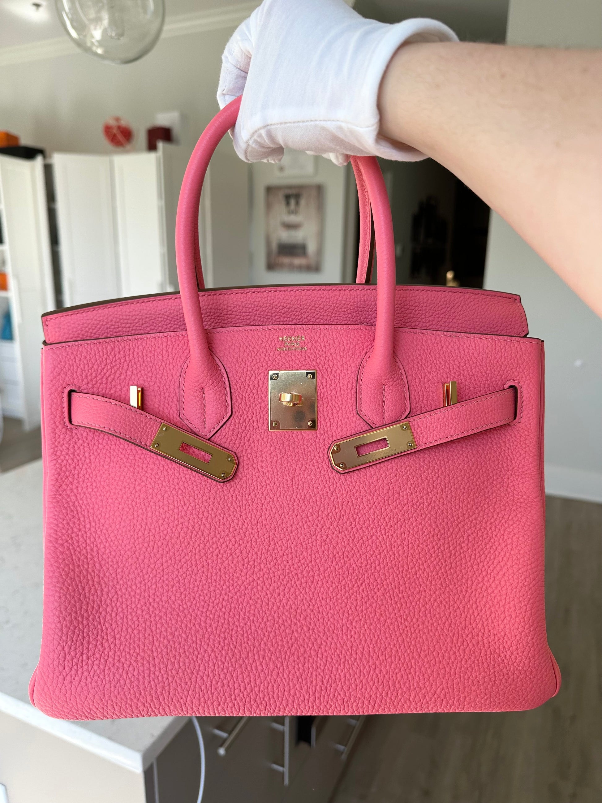 Hermes Birkin 30 Togo Rose Pink Lipstick GHW - Carly Julia Sells Stuff, LLC