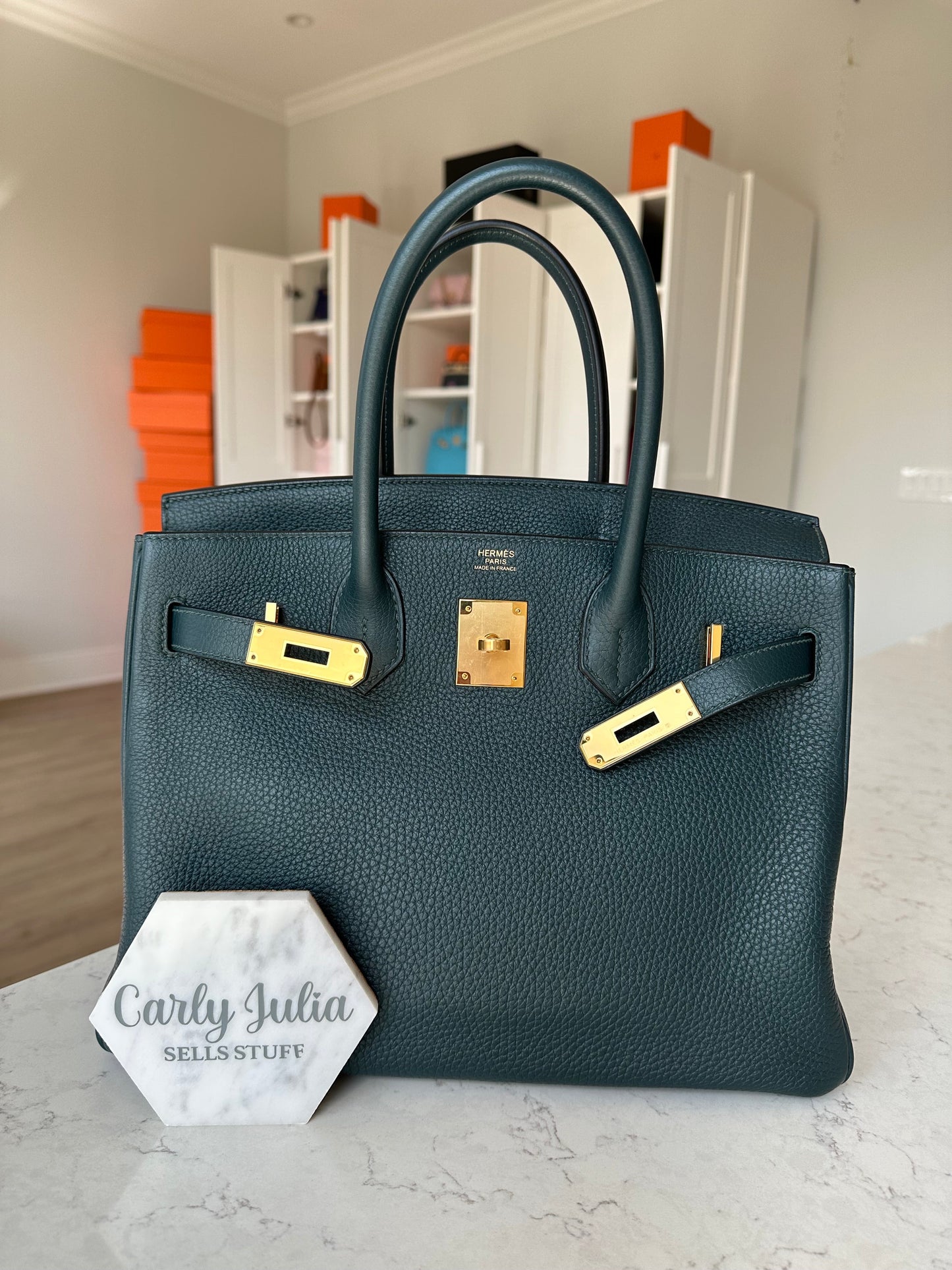 Hermes Birkin 30 Vert Cypress GHW - Carly Julia Sells Stuff, LLC