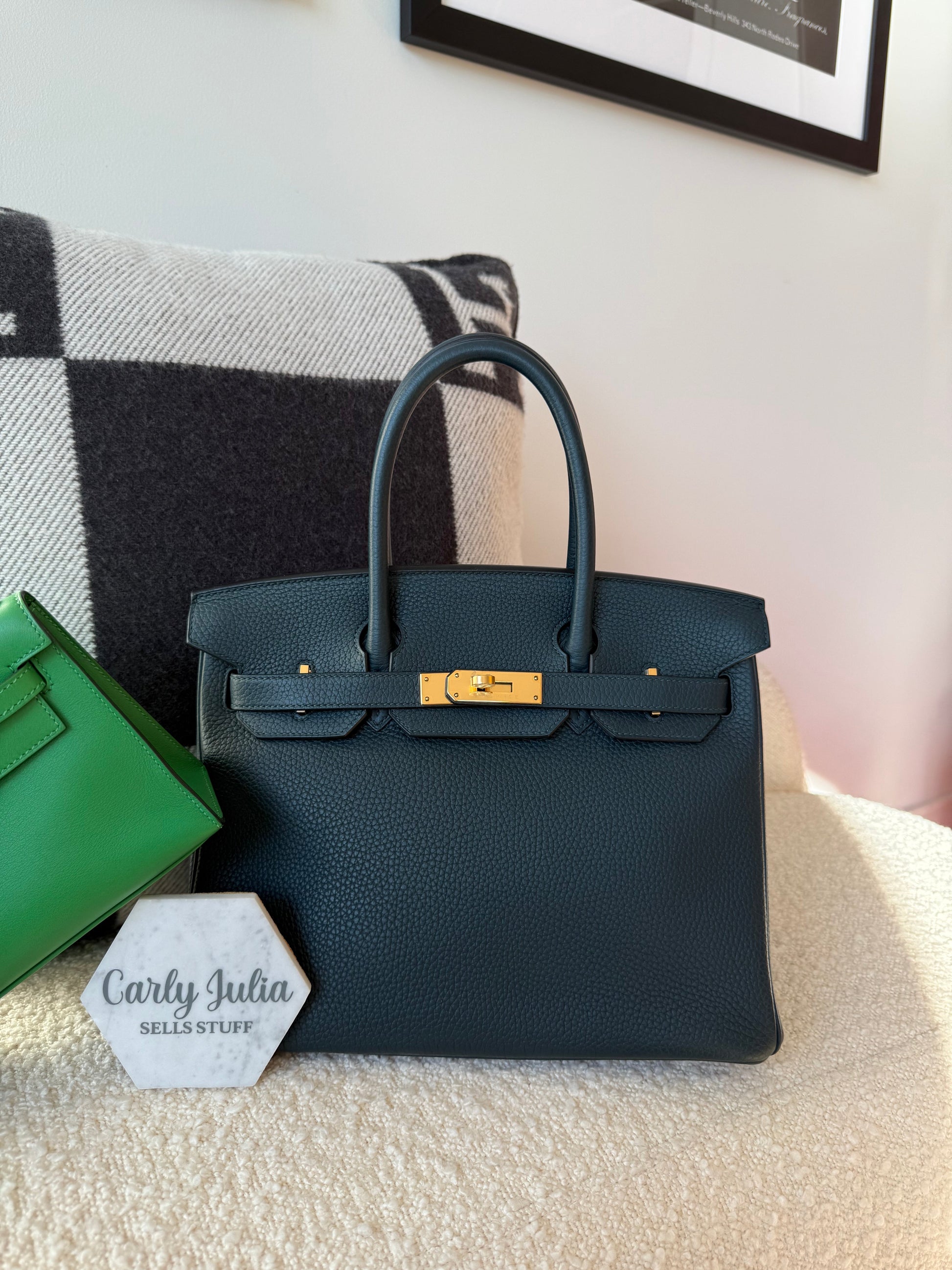 Hermès Birkin 30 Vert Cypress GHW - Carly Julia Sells Stuff, LLC