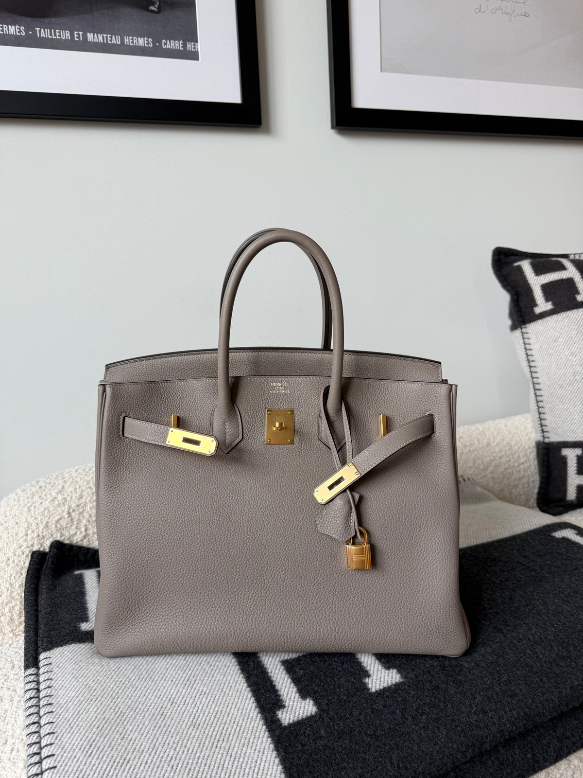 Hermes Birkin 35 Gris Asphalt Togo GHW - Carly Julia Sells Stuff, LLC