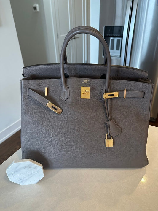 Hermes Birkin 40 Etain GHW - Carly Julia Sells Stuff, LLC