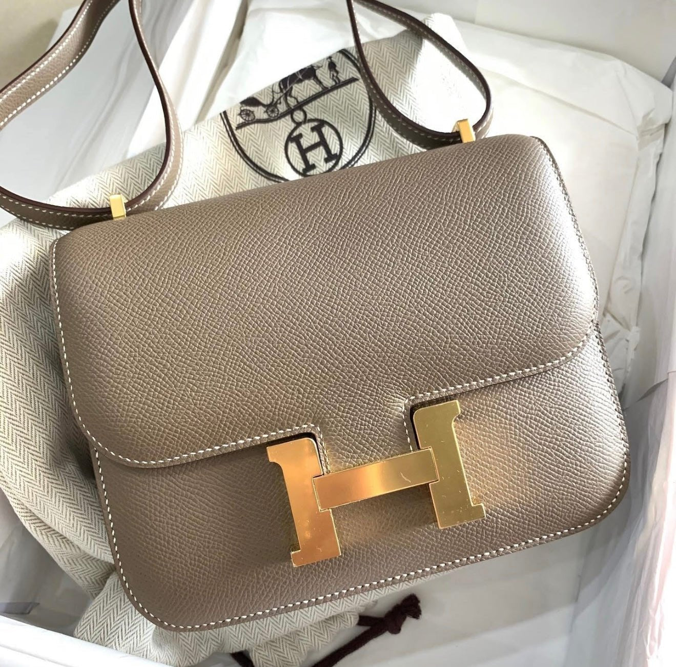 Hermes Constance 18 Epsom Etoupe GHW - Carly Julia Sells Stuff, LLC