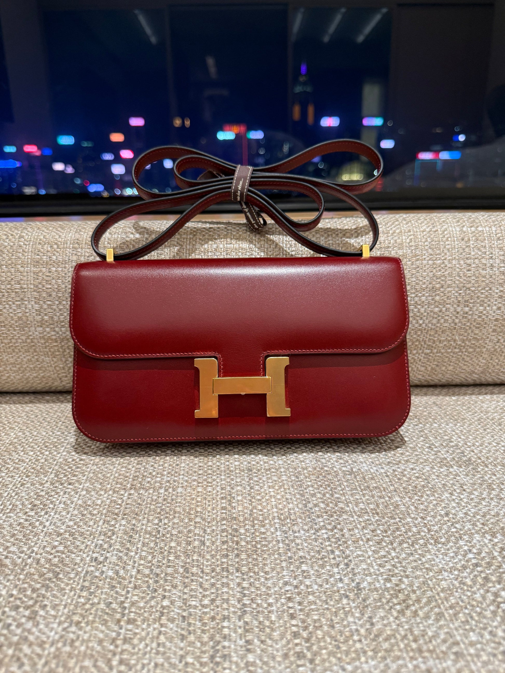 Hermes Constance Elan Rouge H Box Leather GHW - Carly Julia Sells Stuff, LLC