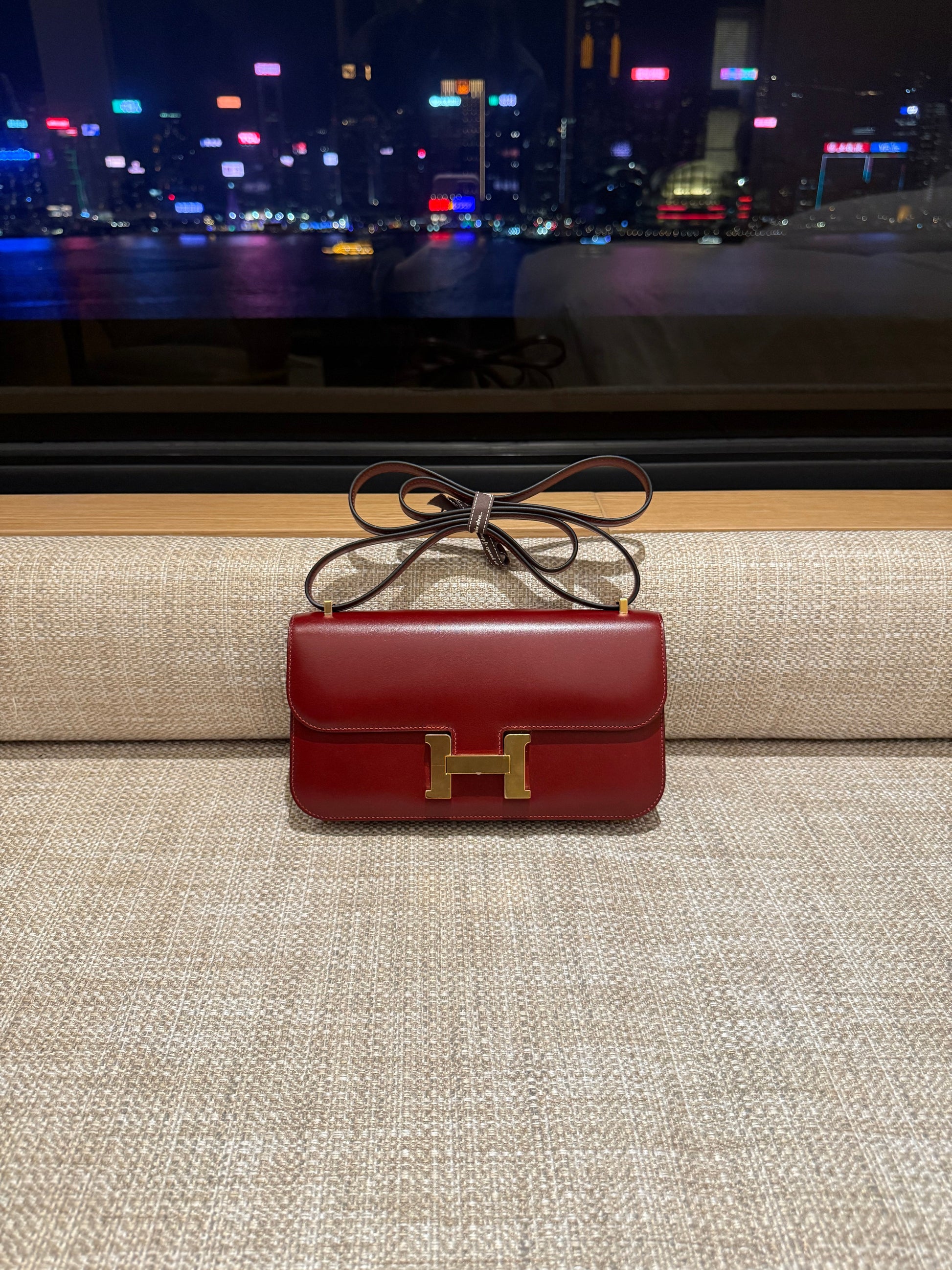 Hermes Constance Elan Rouge H Box Leather GHW - Carly Julia Sells Stuff, LLC