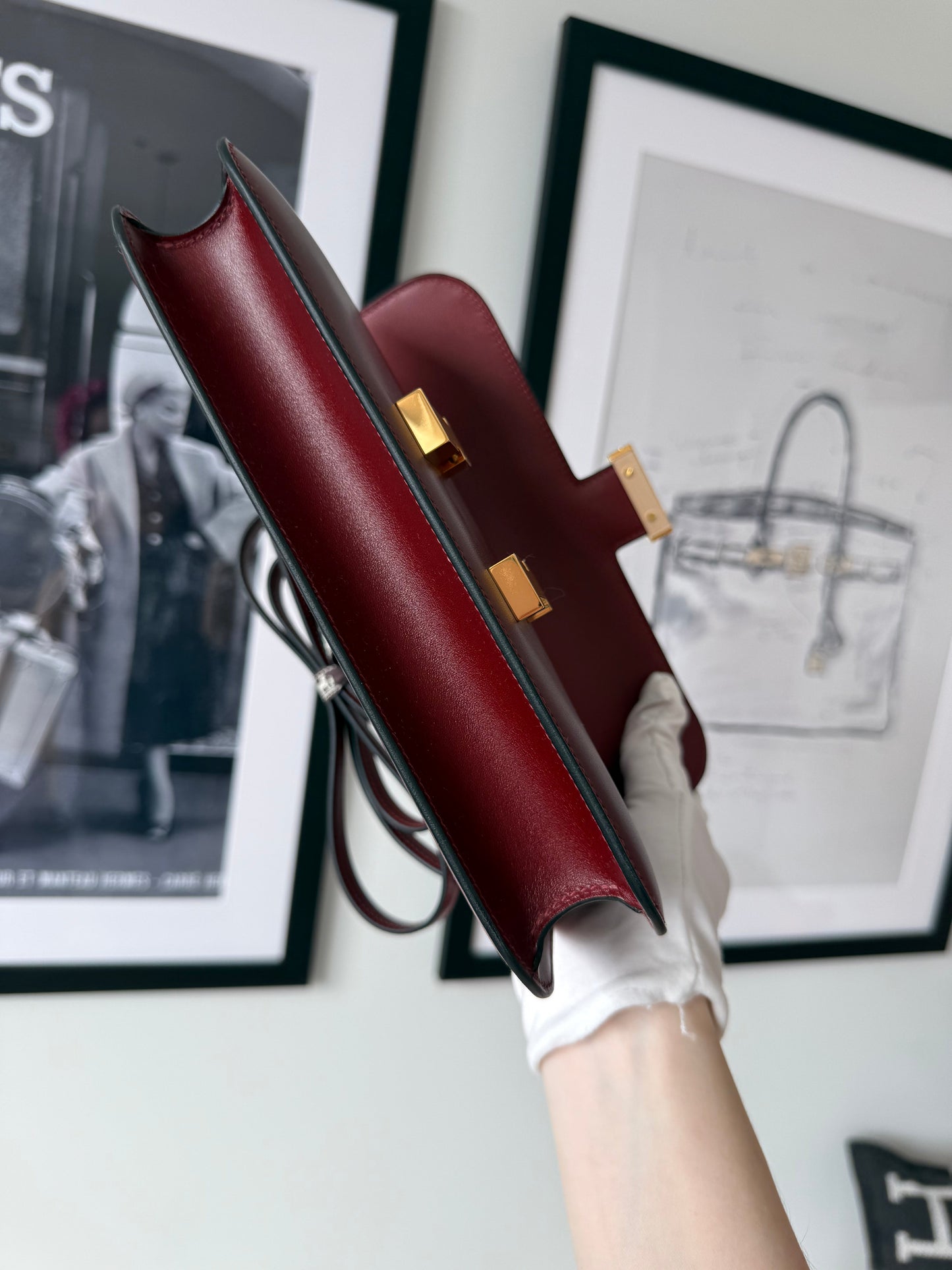 Hermes Constance Elan Rouge H Box Leather GHW - Carly Julia Sells Stuff, LLC