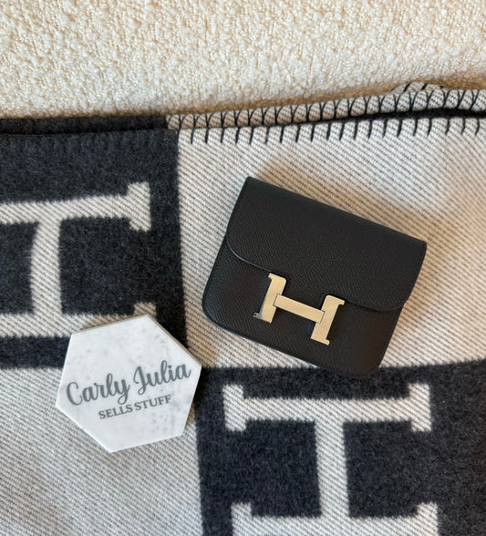 Hermes Constance Slim Wallet Noir PHW - Carly Julia Sells Stuff, LLC