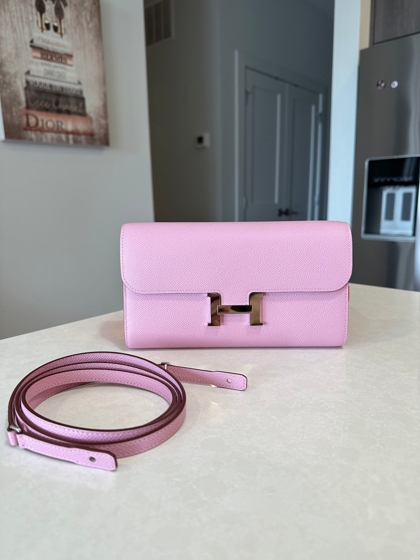 Hermes Constance To Go Crossbody Epsom Mauve Sylvestre - Carly Julia Sells Stuff, LLC