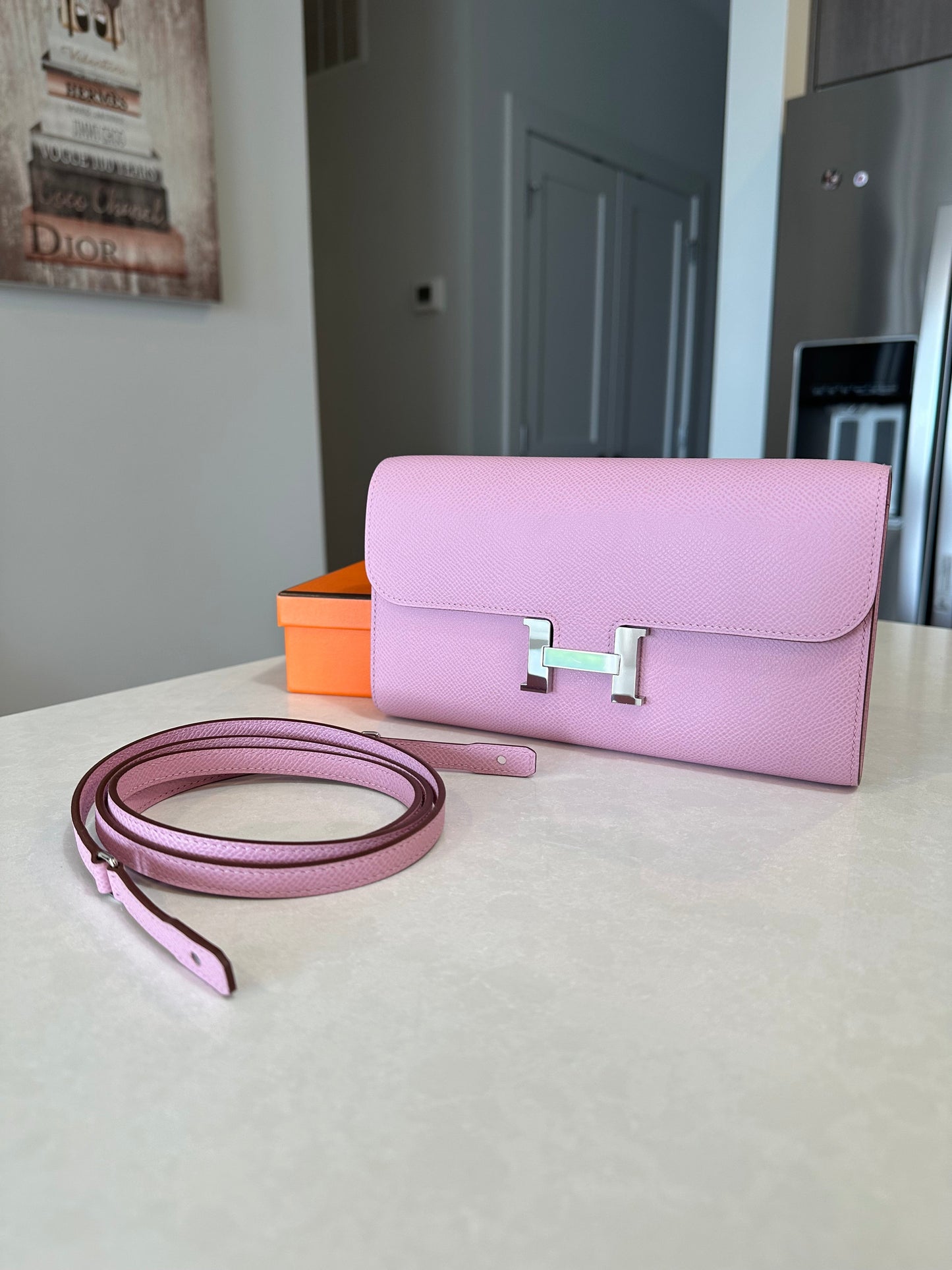 Hermes Constance To Go Crossbody Epsom Mauve Sylvestre - Carly Julia Sells Stuff, LLC